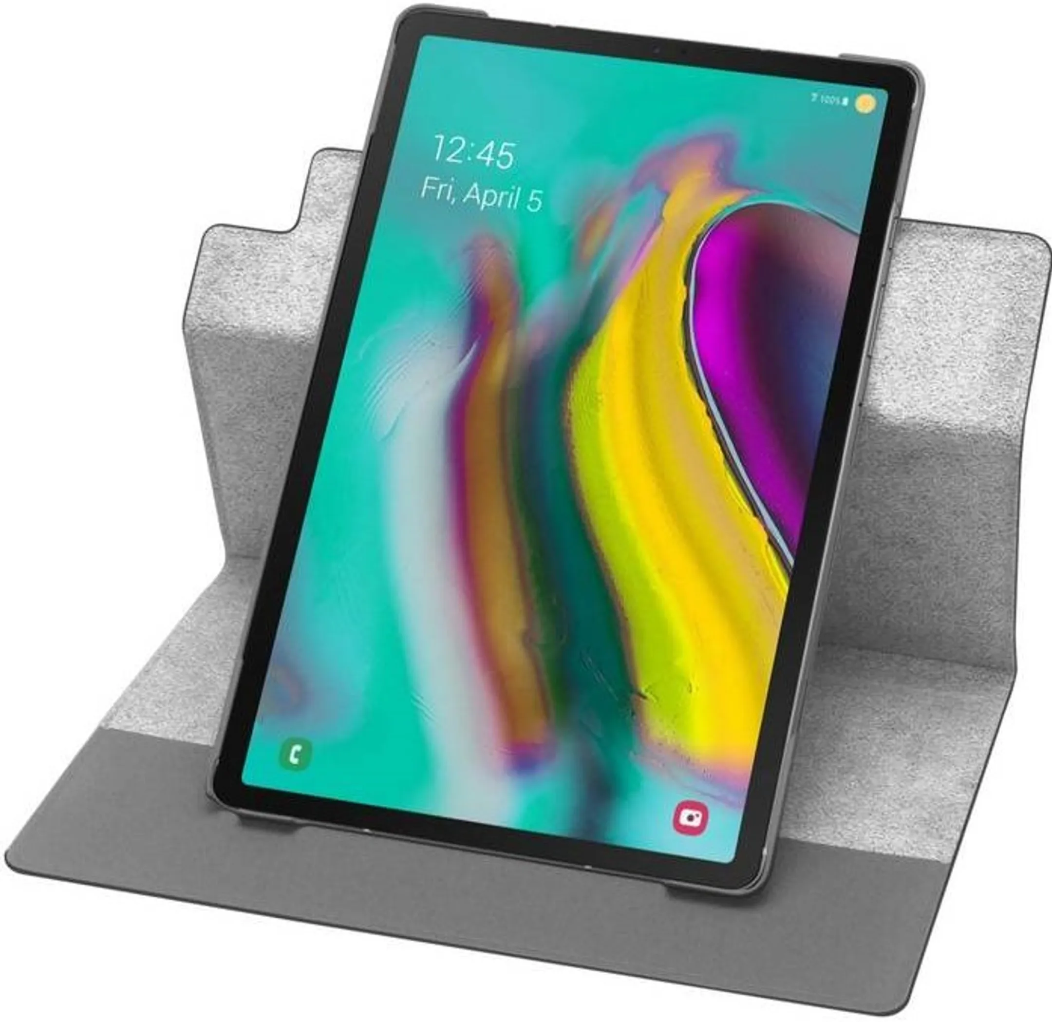 Draaibare bookcover voor Galaxy Tab A7 - Zwart