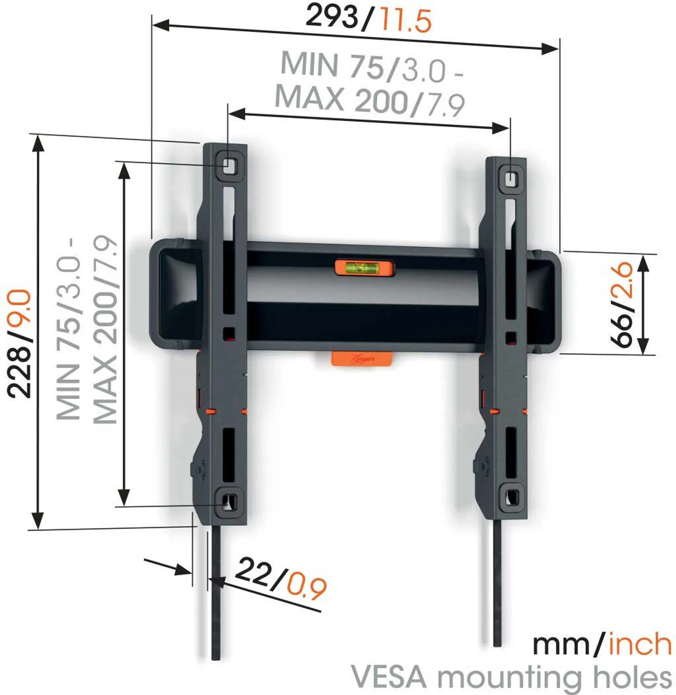 Vogels Support TV fixe TVM 3205 - 19" à 50" image