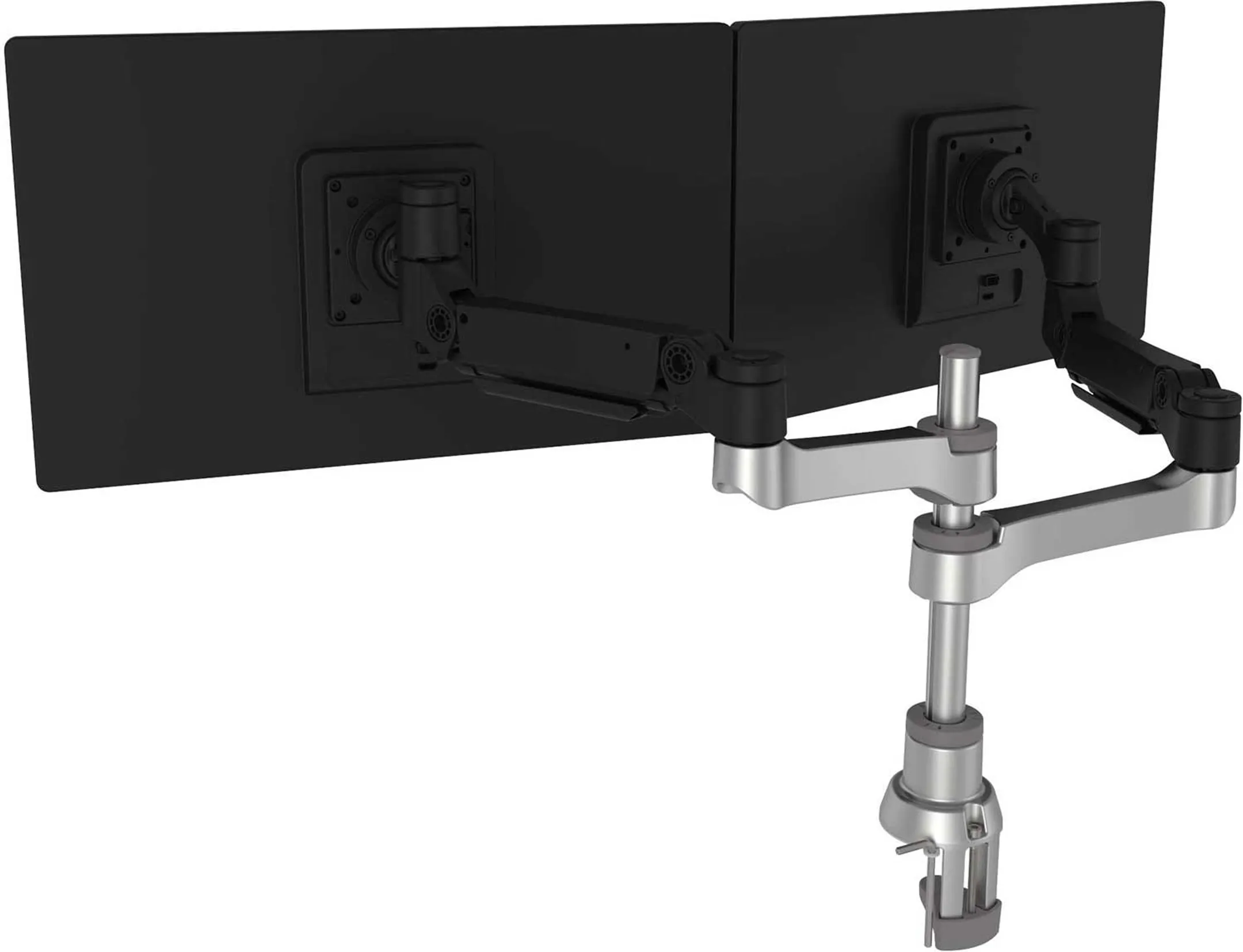 Caparo 4 D2 dubbele monitorarm voor bureaubevestiging