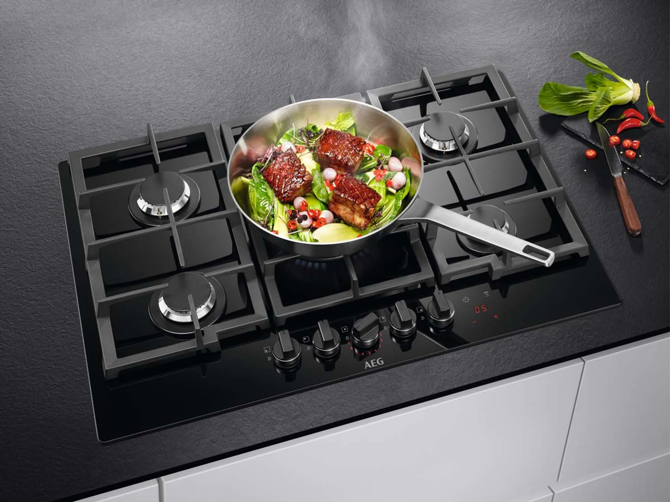 AEG Gaskookplaat HKB75450NB FlameLight image