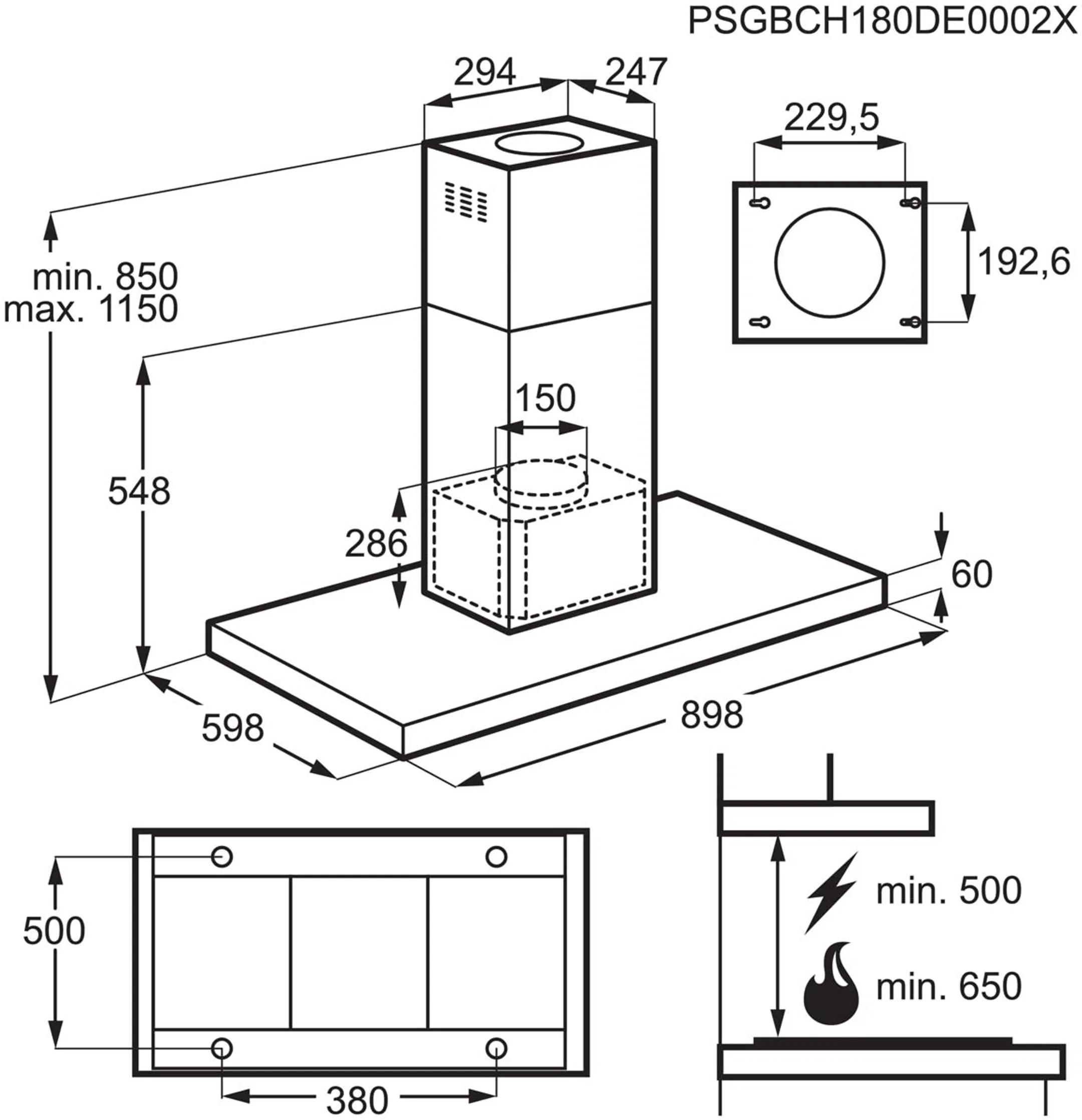 AEG Eilanddampkap DIE5970M  image