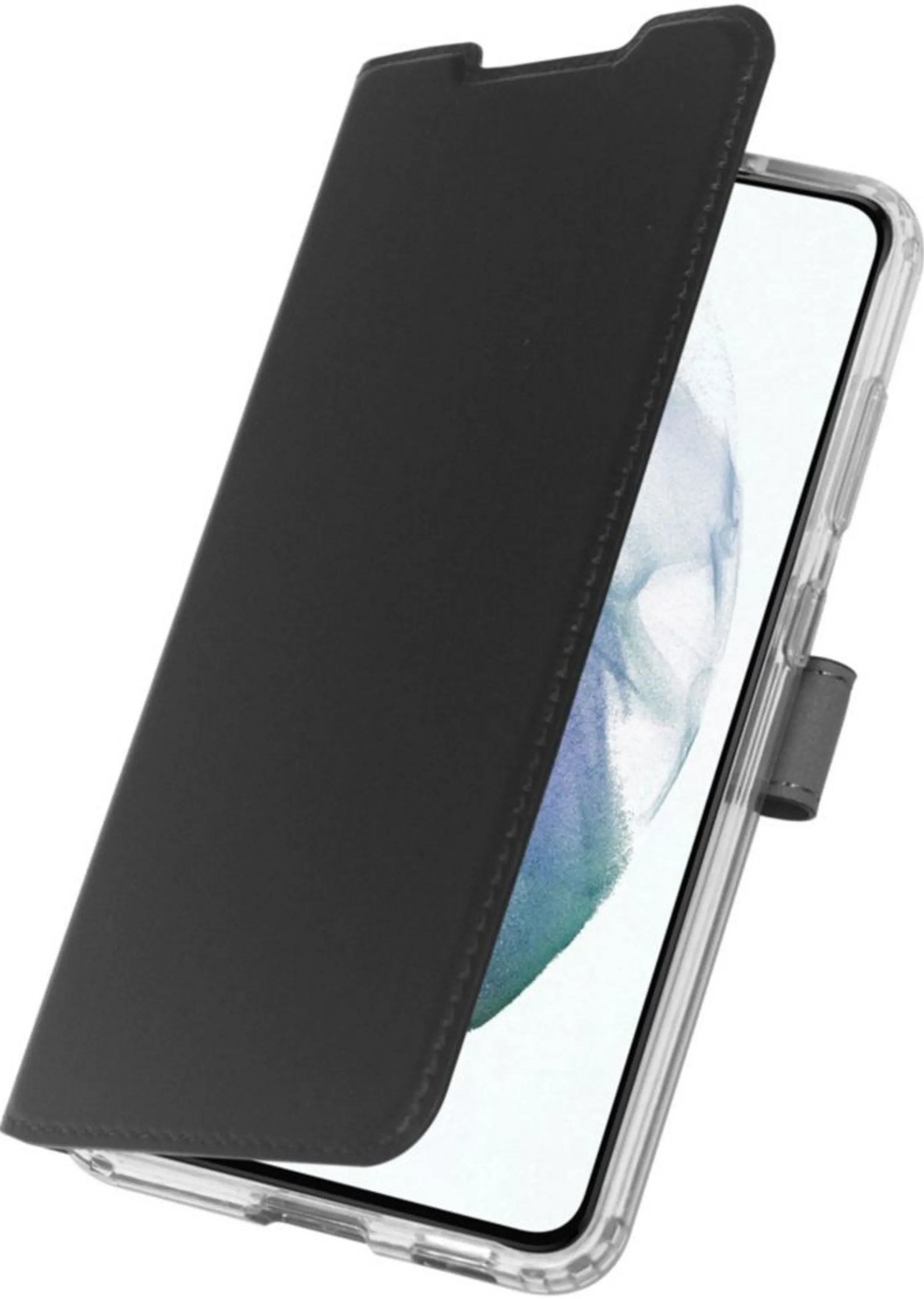 Étui en cuir synthétique pour Galaxy S21 FE - Noir