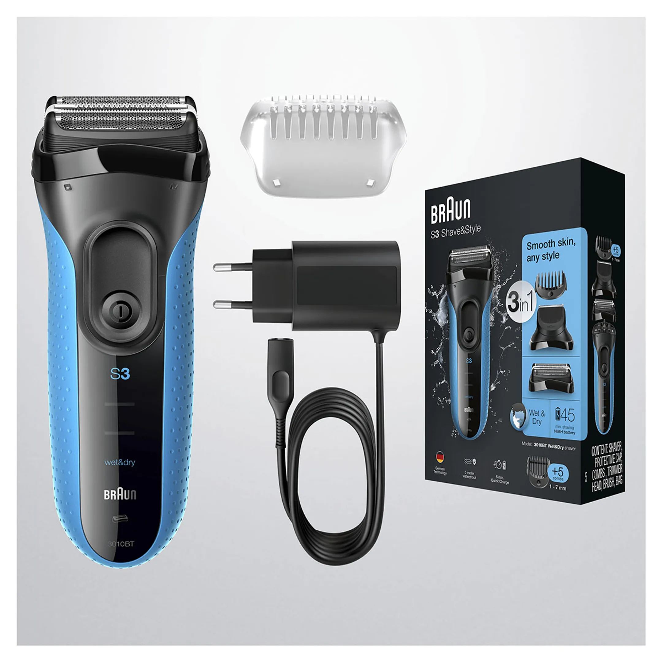 Braun Scheerapparaat Series 3 Shave&Style 3010BT image