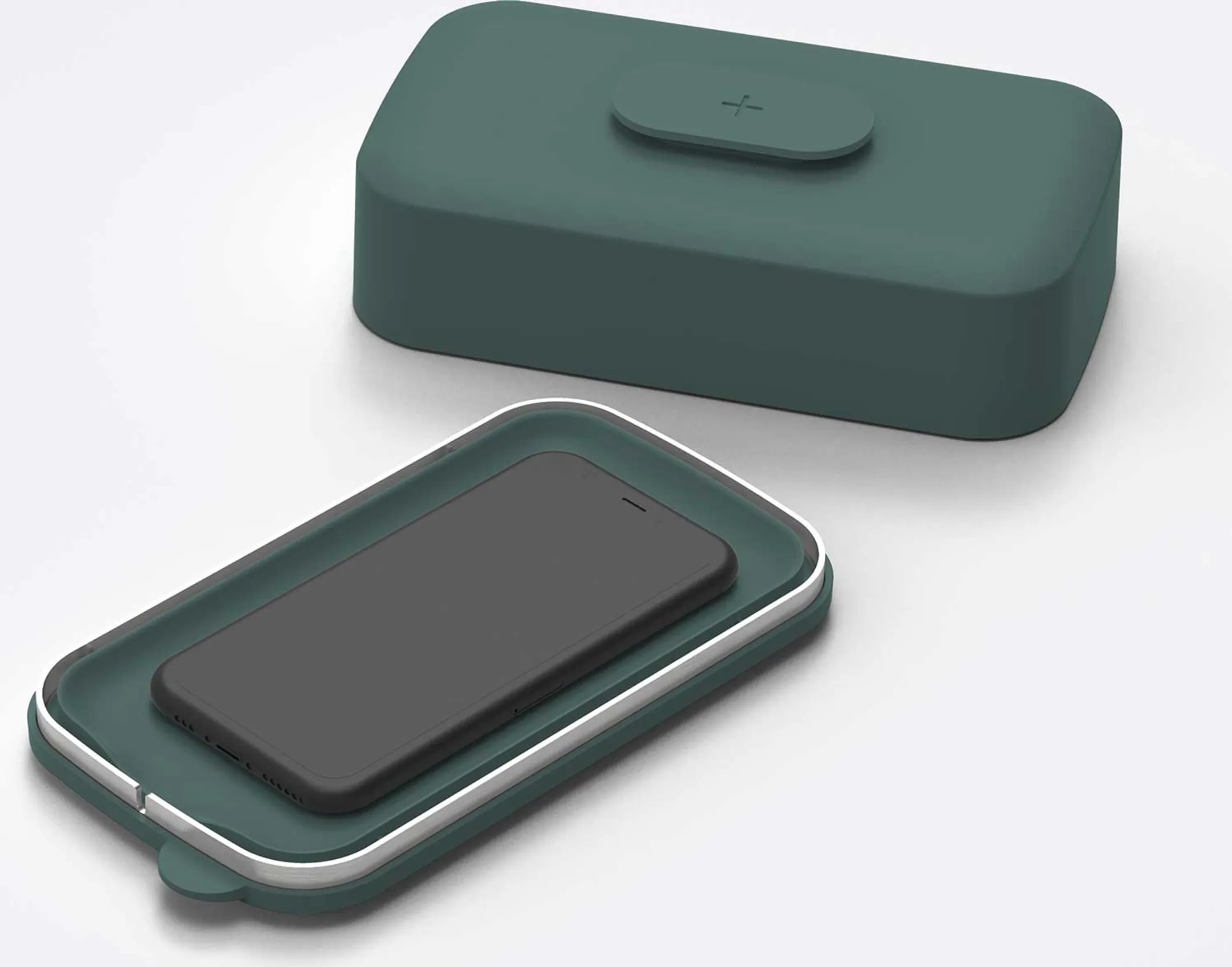 100% offline opbergdoosje voor smartphones - Serene Emerald