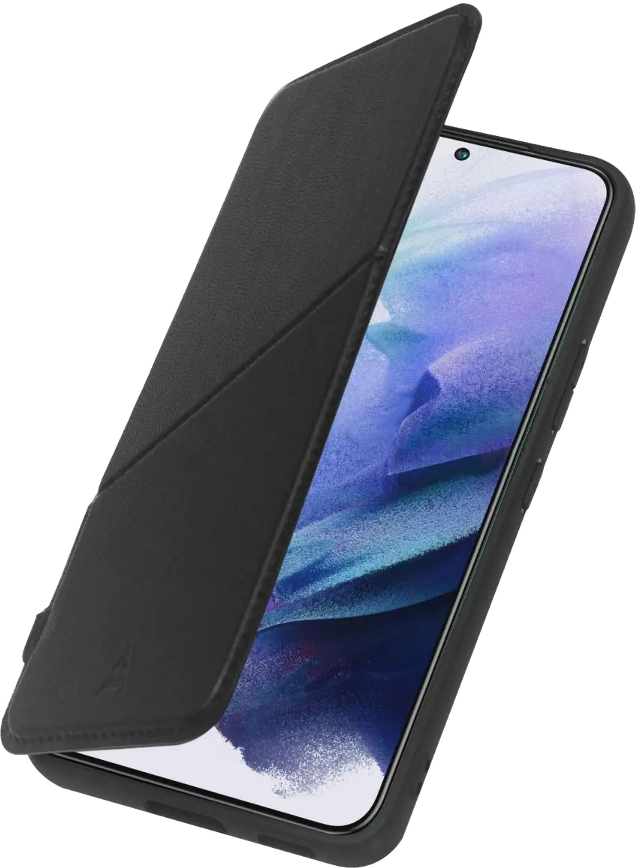 Kunstlederen bookcover voor Galaxy S22+ - Zwart