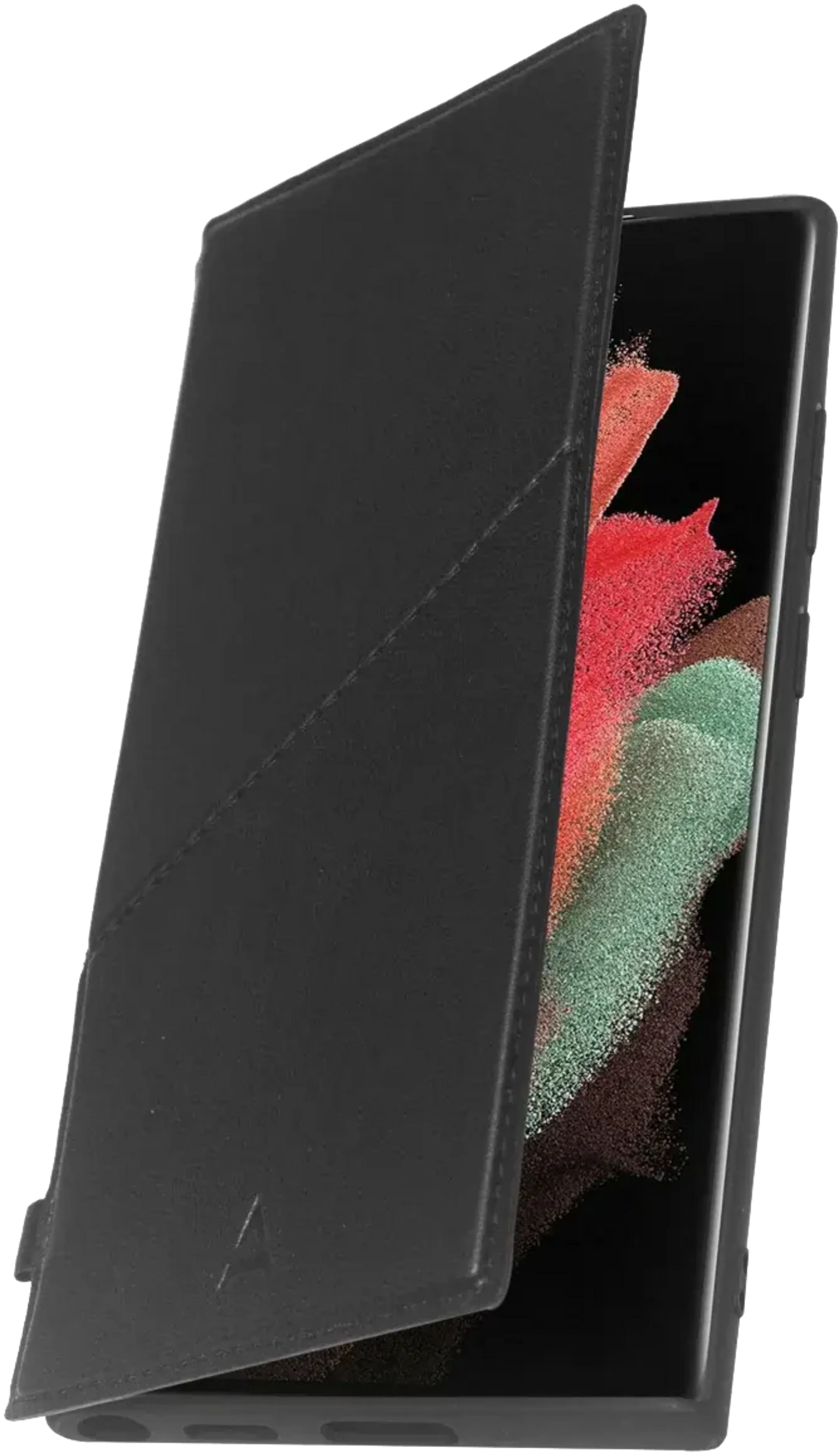 Kunstlederen bookcover voor Galaxy S22 Ultra - Zwart
