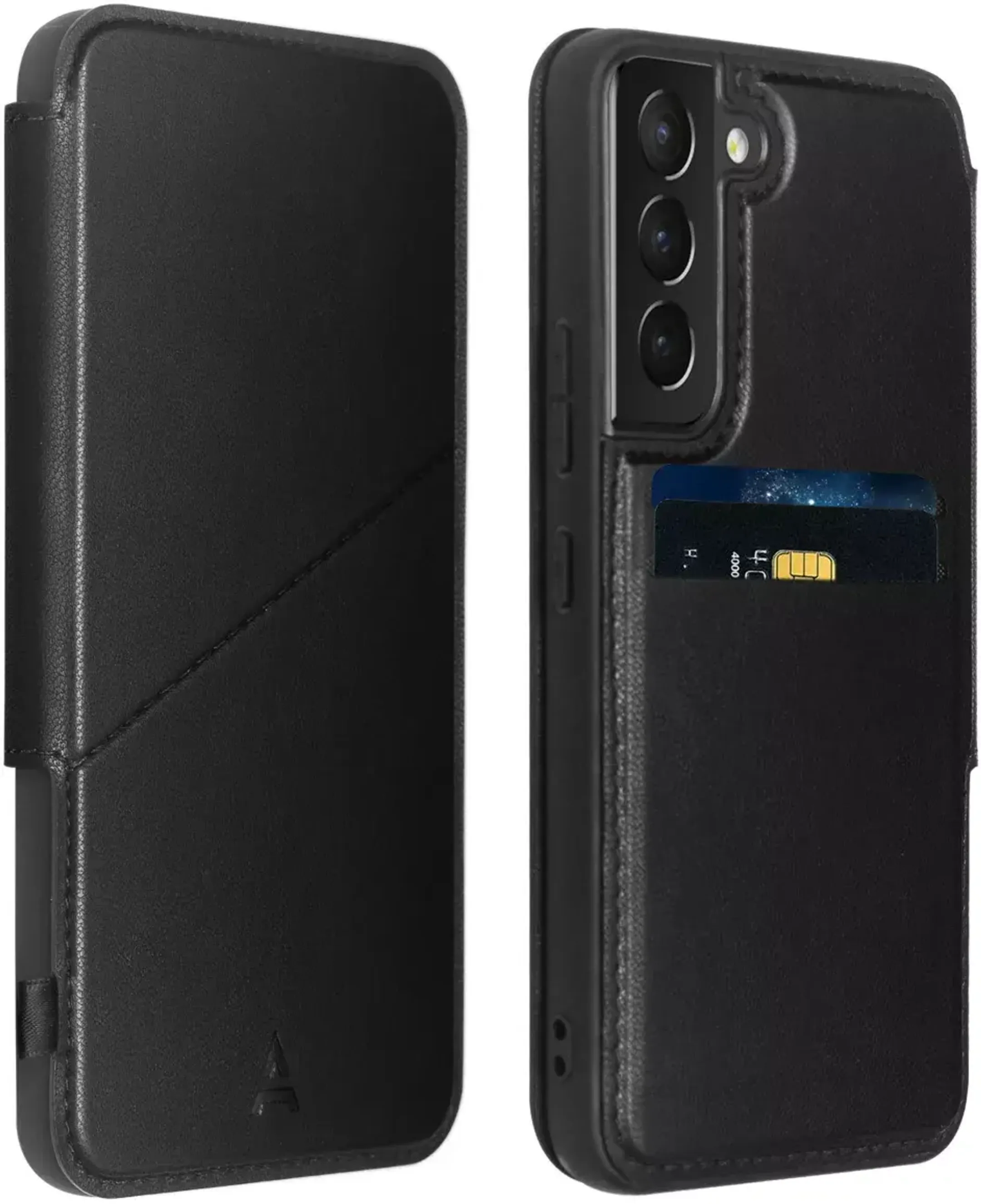 Adeqwat Kunstlederen bookcover voor Galaxy S22+ - Zwart image