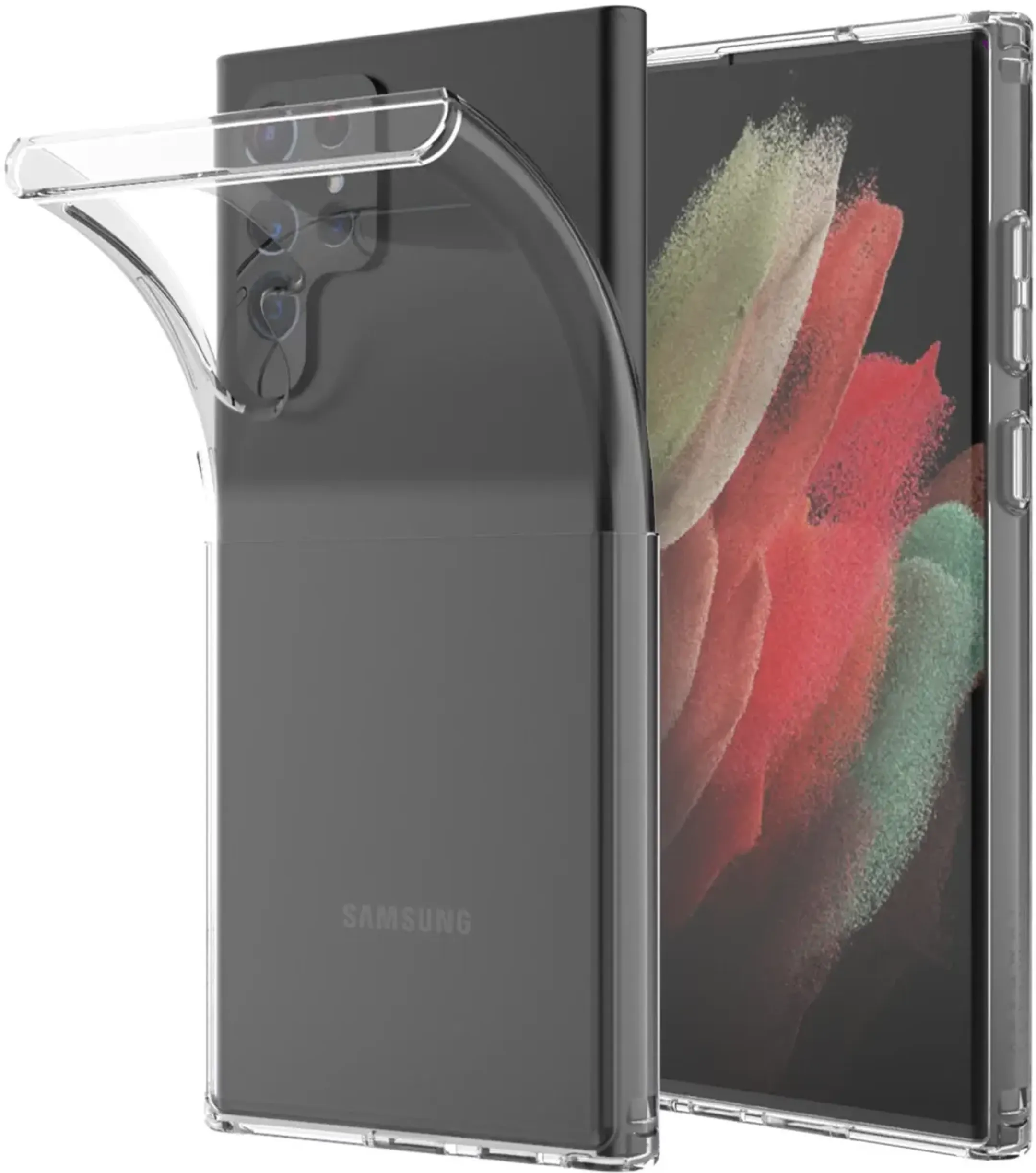 Backcover Antichoc voor Galaxy S22 Ultra - Transparant