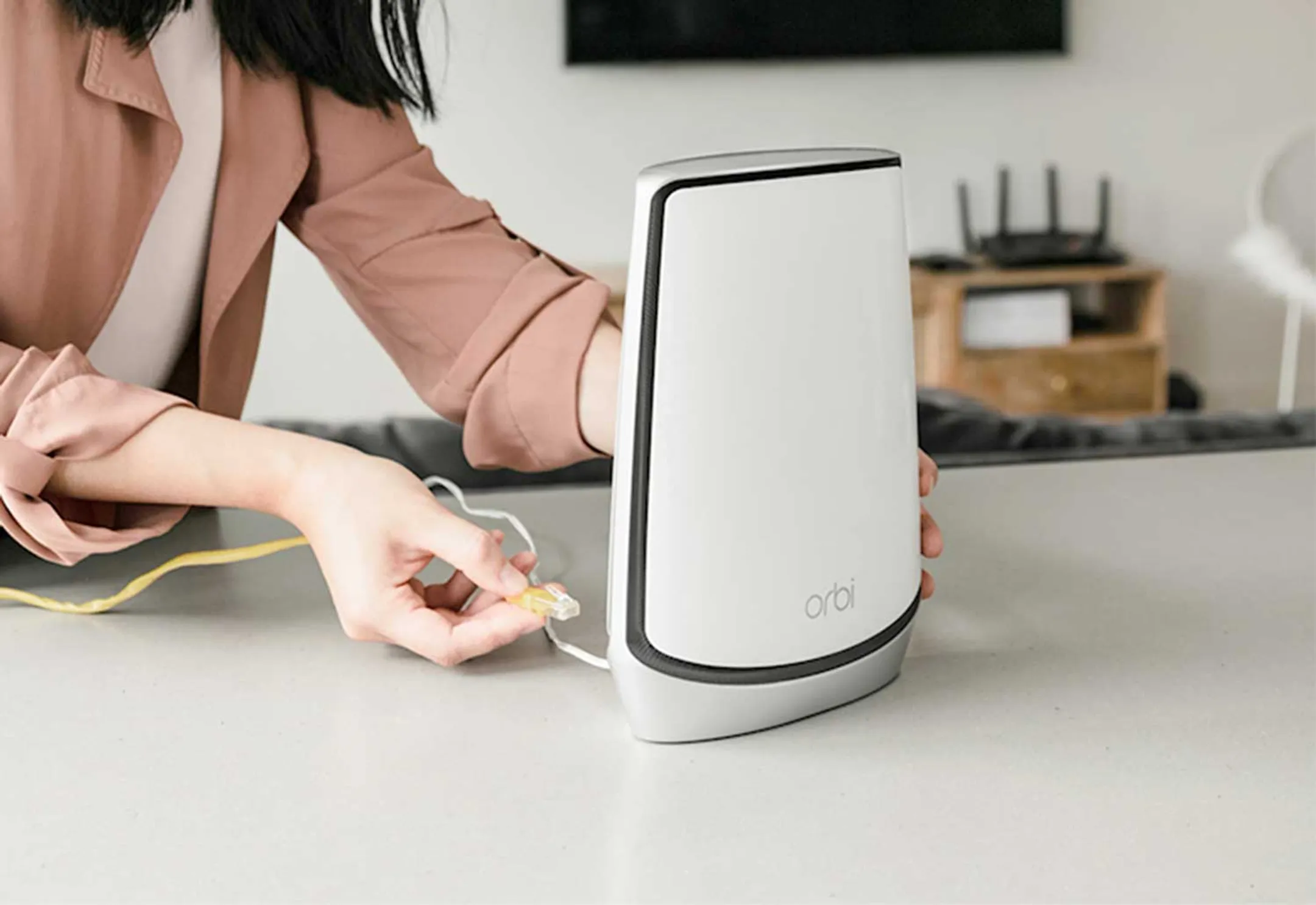 Netgear Orbi Tri-Band WiFi 6-mesh-systeem - 2 stuks image