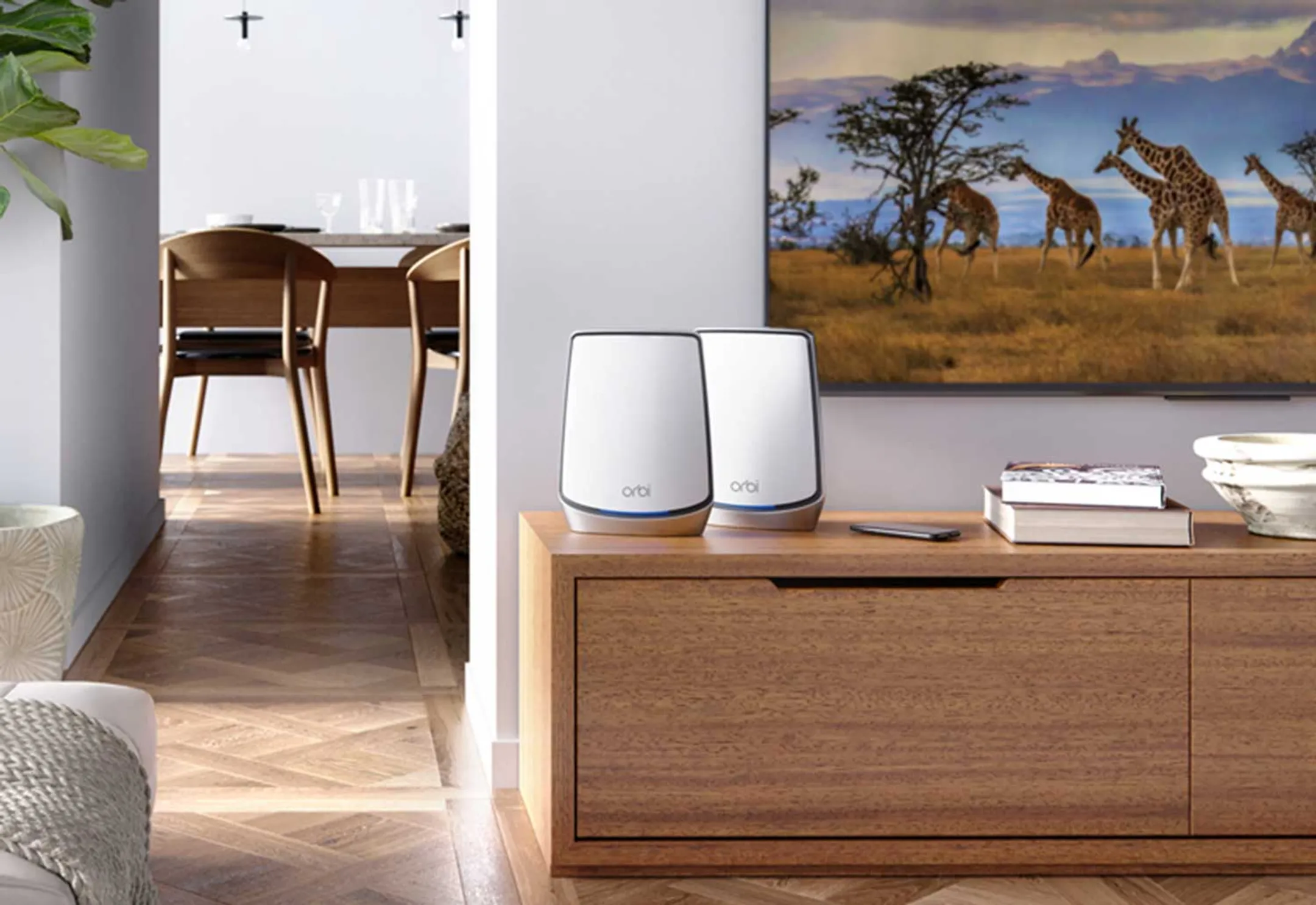 Netgear Orbi Tri-Band WiFi 6-mesh-systeem - 2 stuks image