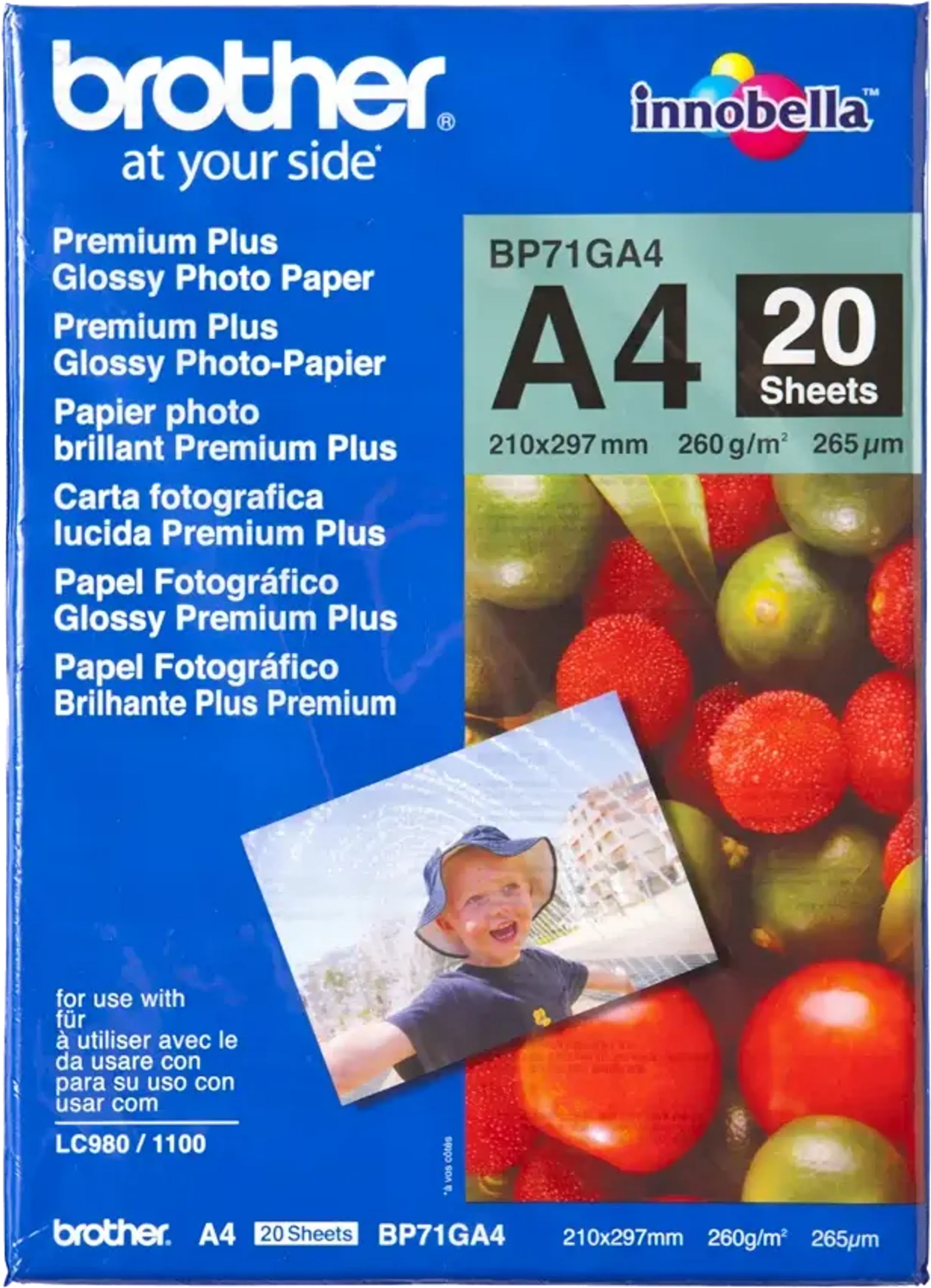 Papier photo A4 brillant - 20 feuilles - 260 g/m² - BP-71GA4