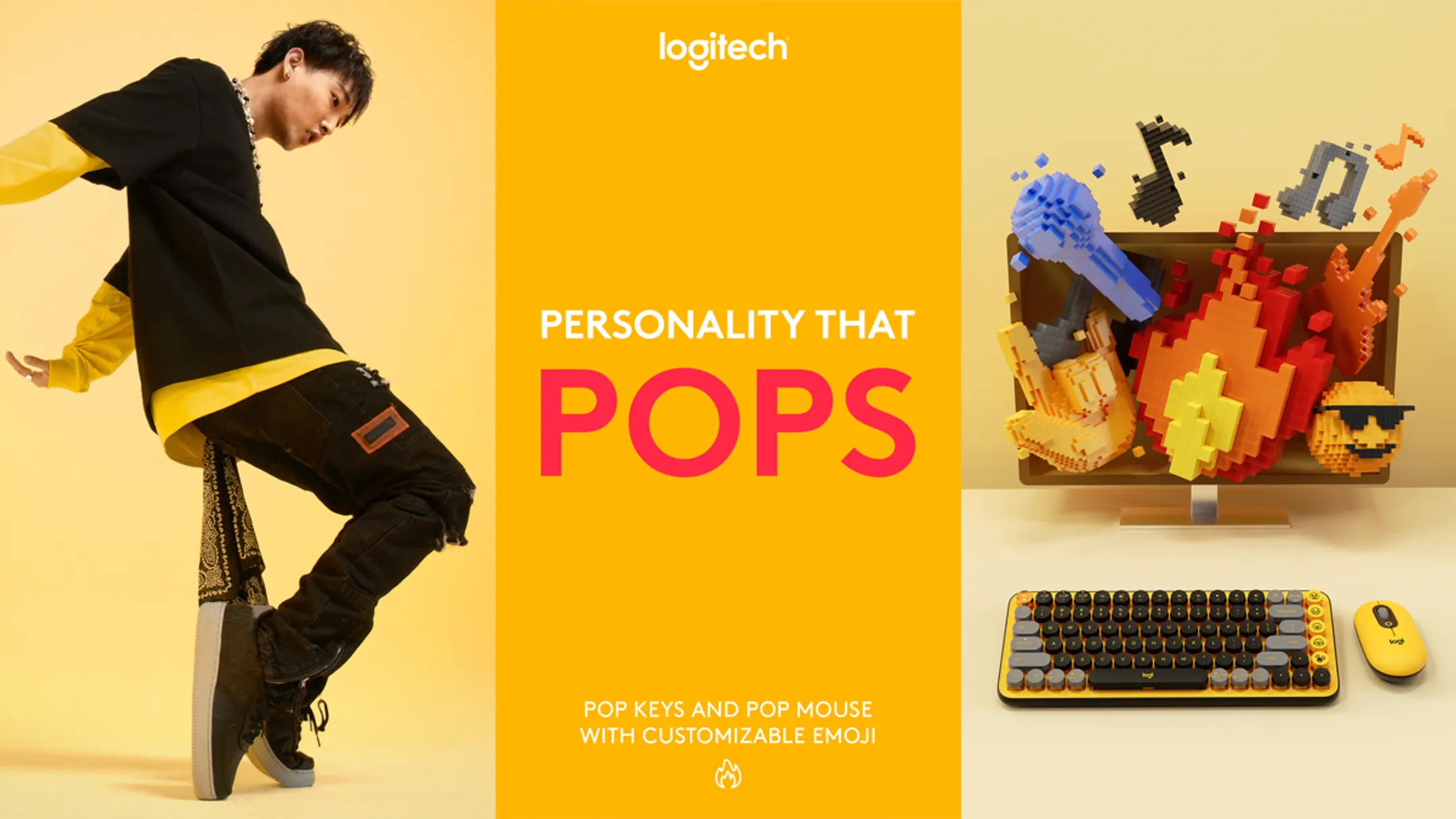 Logitech Pop Keys - Yellow (AZERTY FR) image