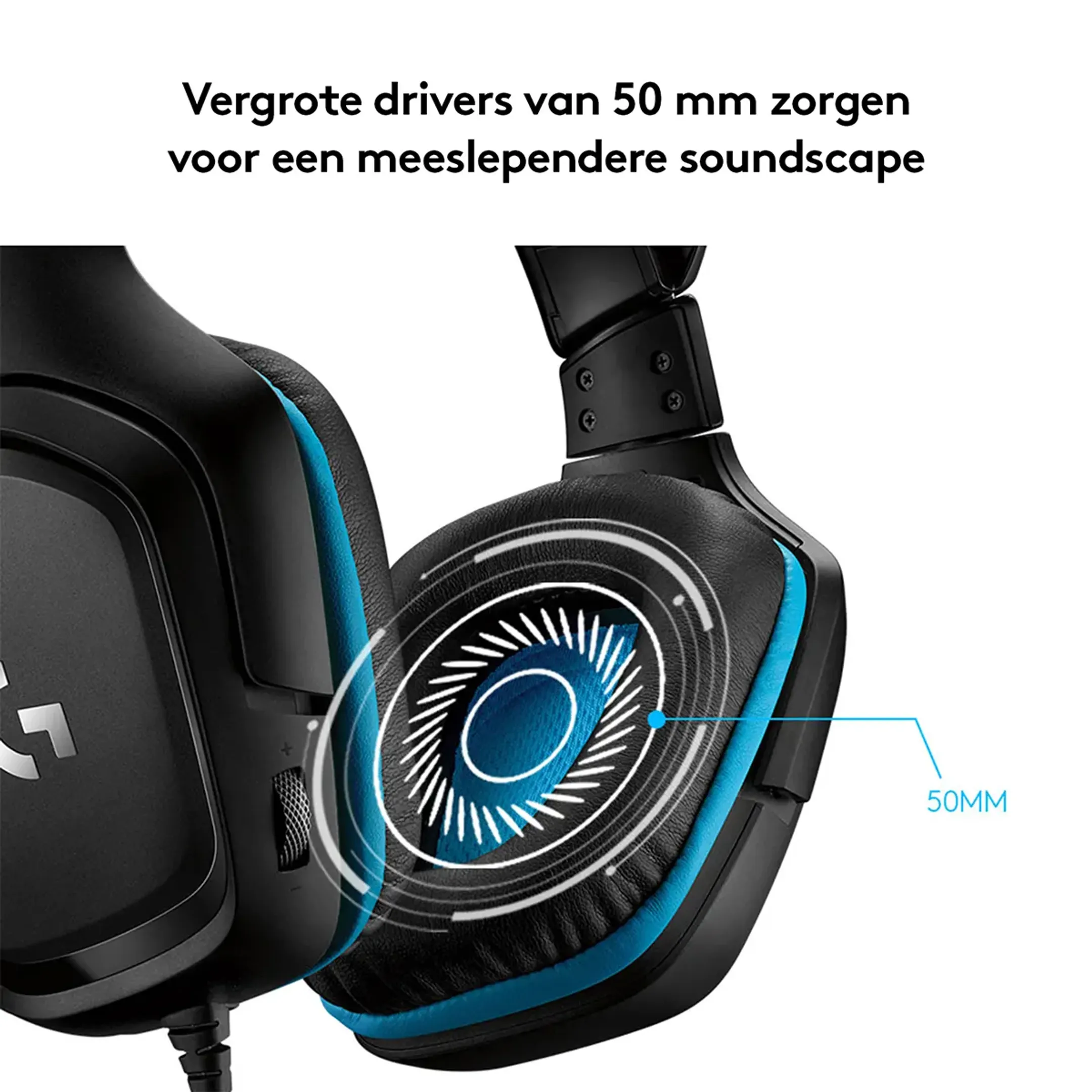 Logitech G G432 7.1 surround sound gaming headset - Zwart image