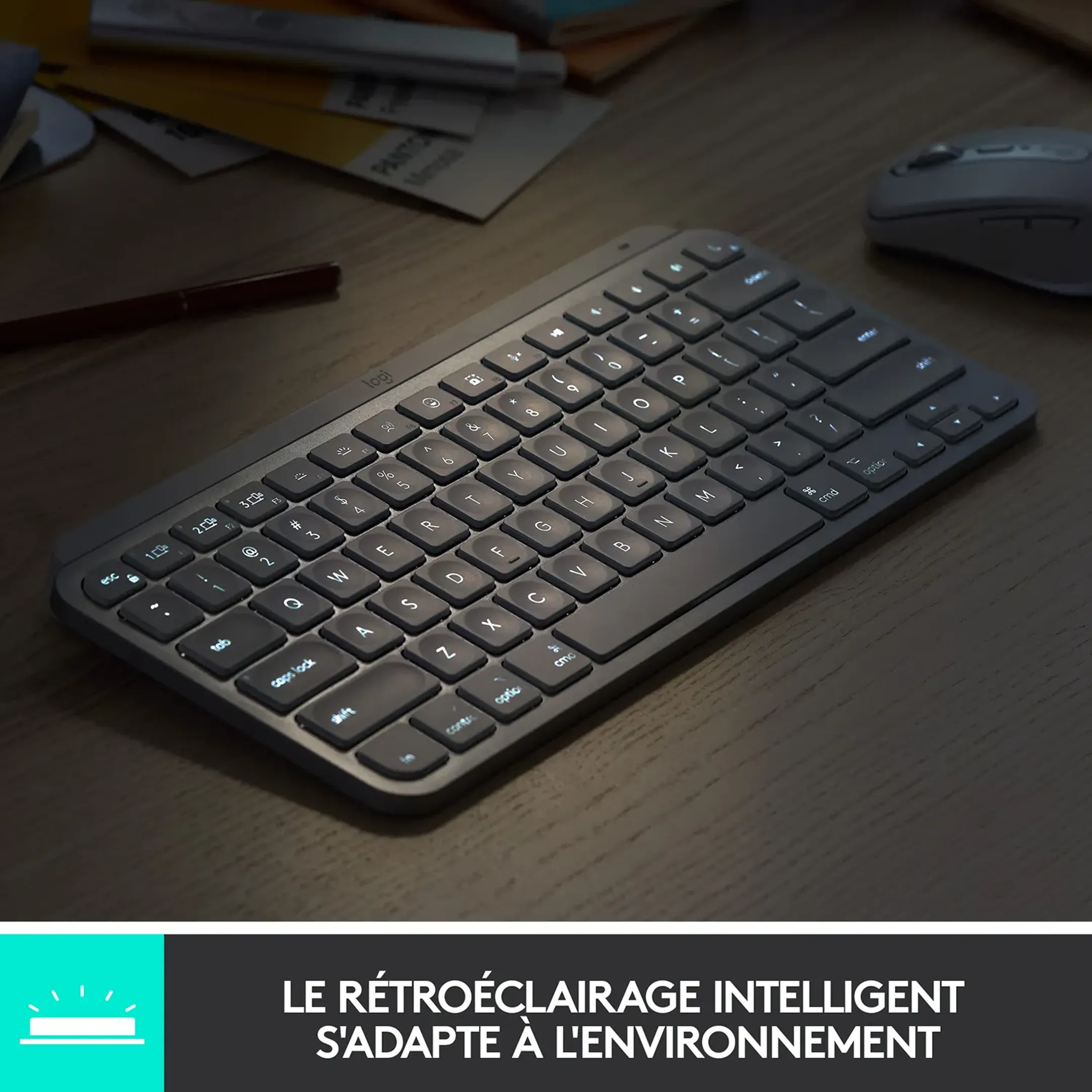 Logitech MX Keys Mini - Rose (AZERTY FR) image