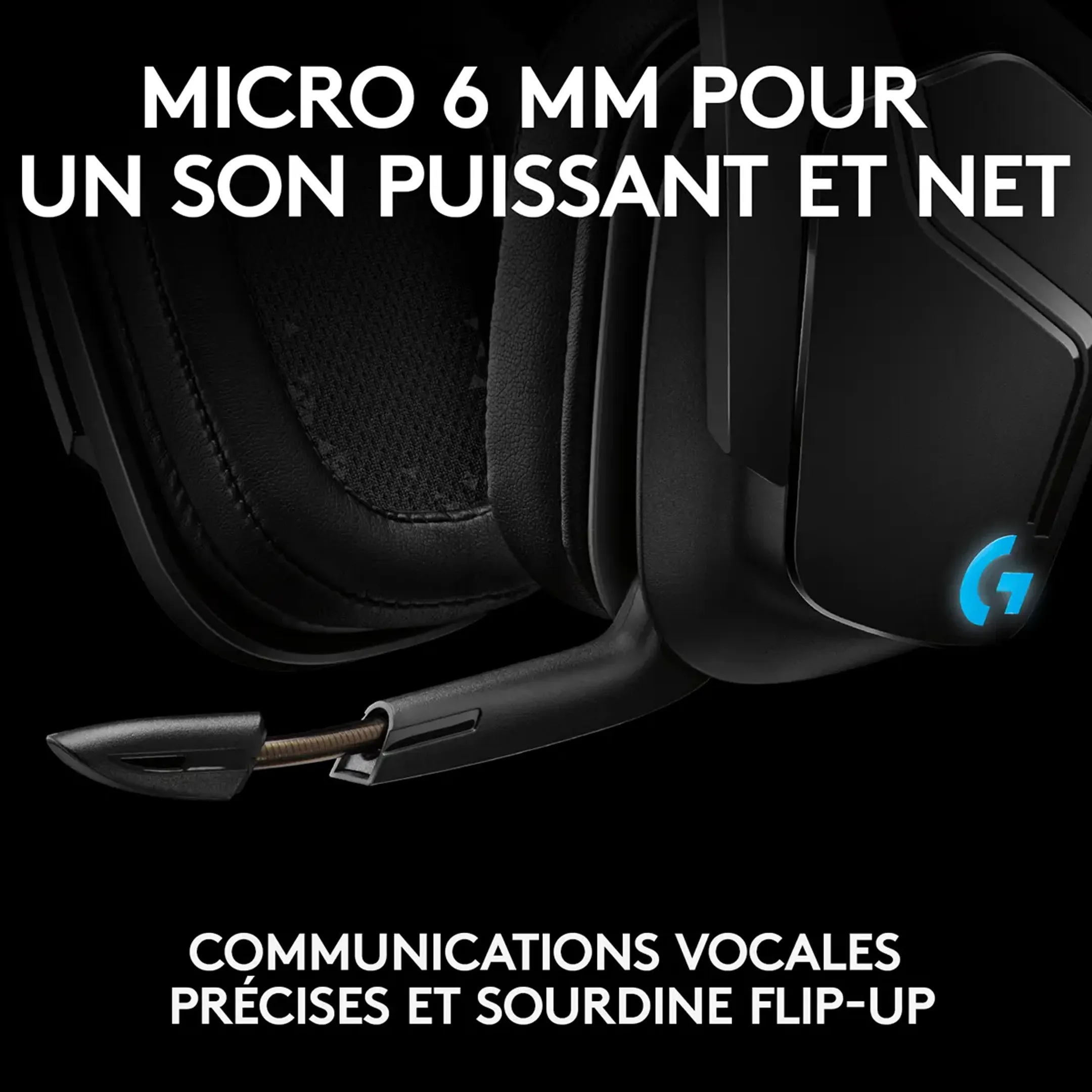 Logitech G Casque gaming sans fil 7.1 surround Lightsync G935 - Noir image
