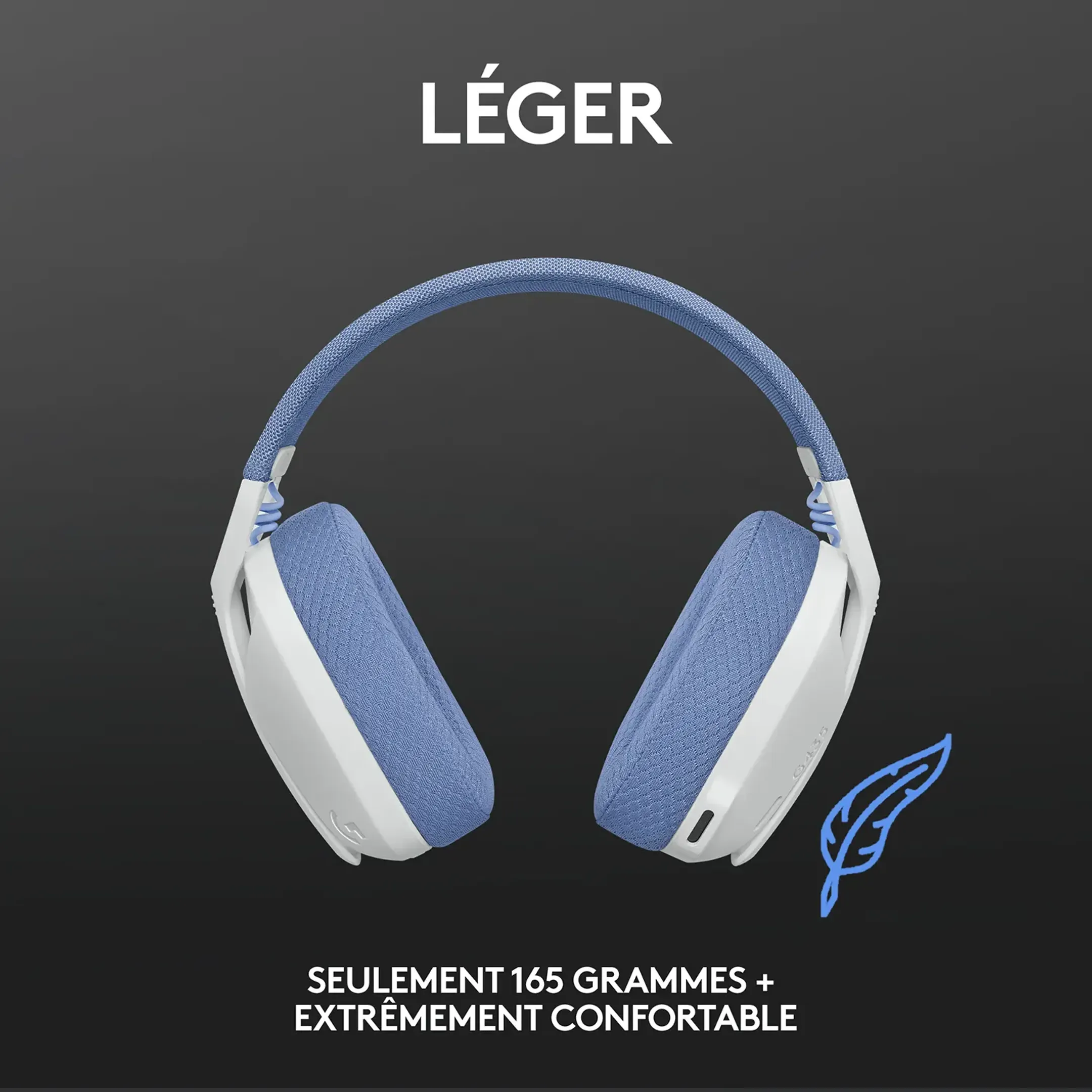 Logitech G G435 Casque gaming sans fil lightspeed - Blanc image