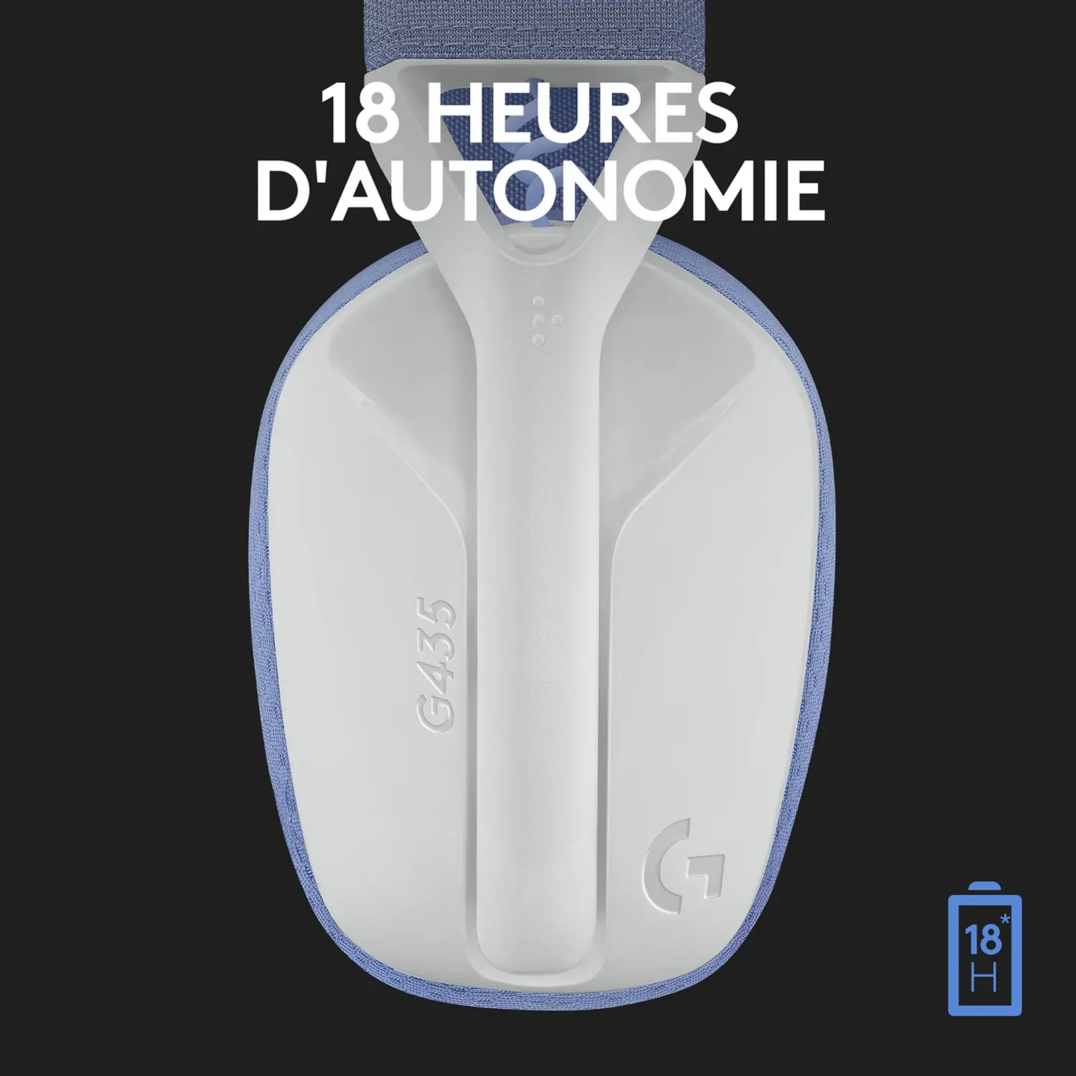 Logitech G G435 Casque gaming sans fil lightspeed - Blanc image