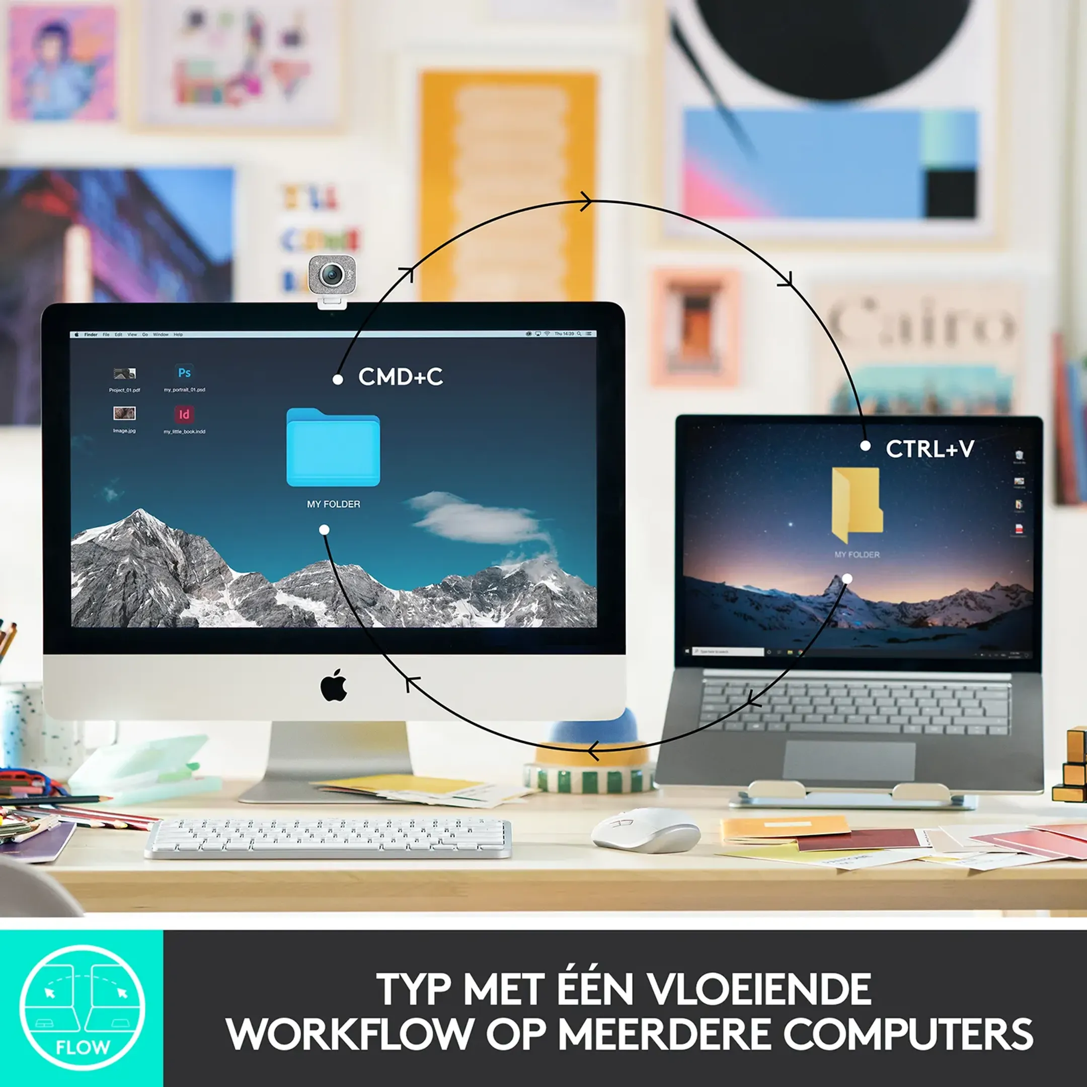 Logitech MX Keys Mini - Rose (AZERTY FR) image