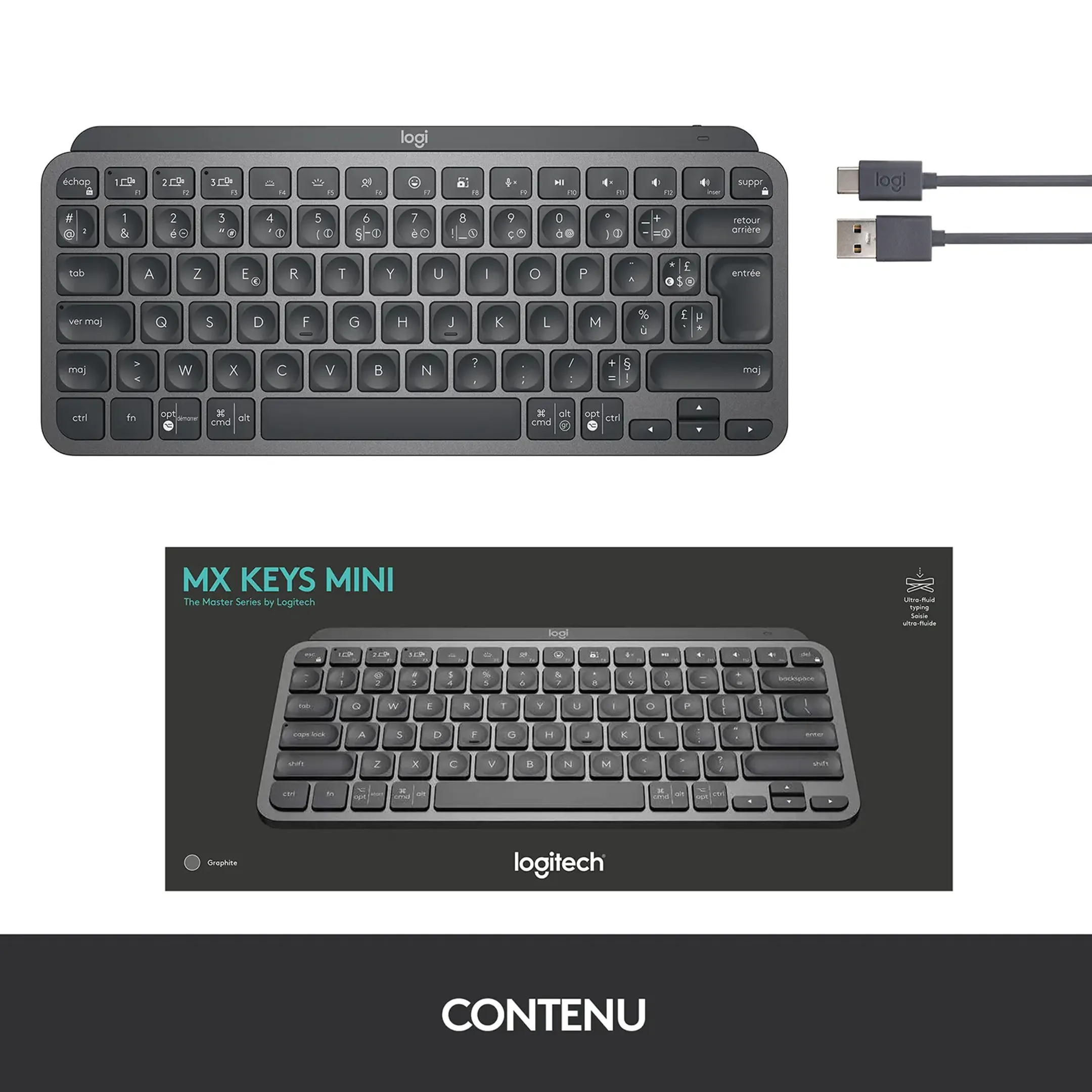 Logitech MX Keys Mini - Graphite (AZERTY FR) image