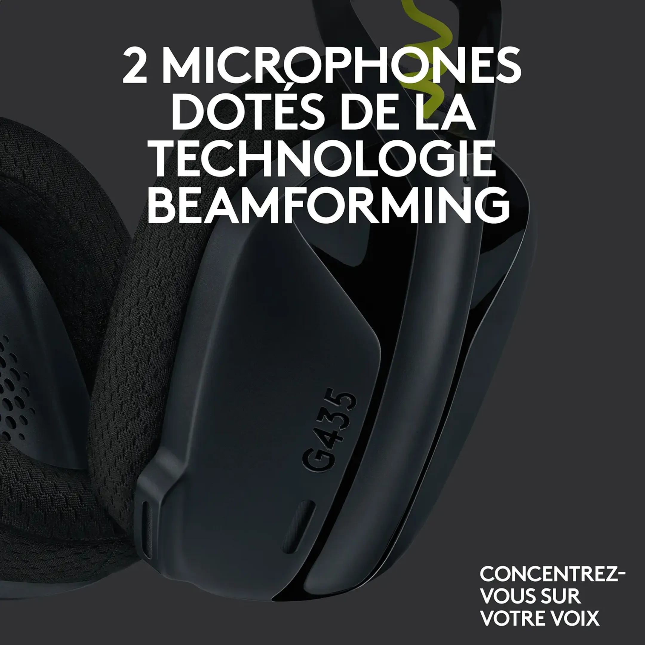 Logitech G G435 Casque gaming sans fil lightspeed - Noir image
