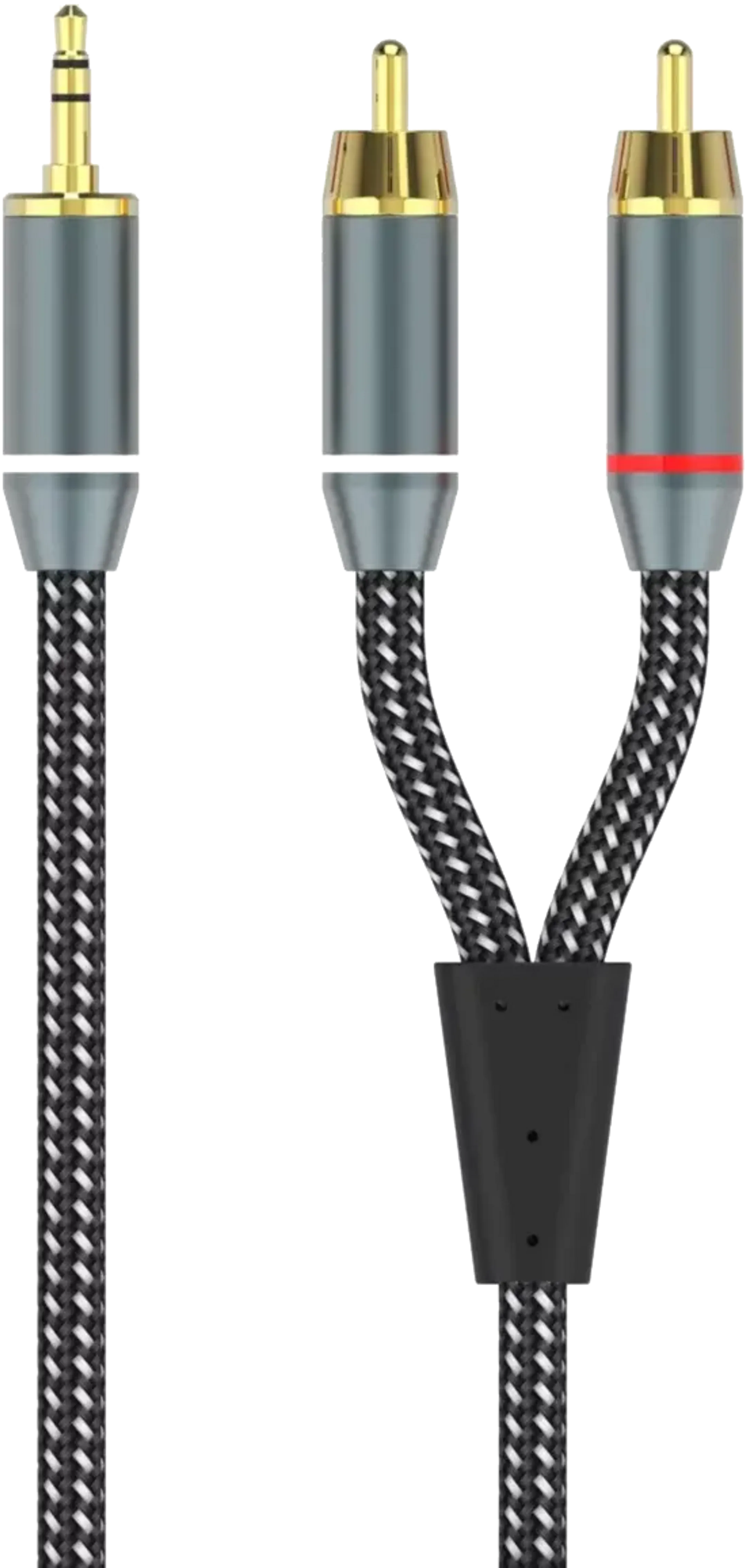 Adeqwat Mini jack (3,5 mm, Male) naar 2x RCA (Male)-kabel - 1,5 m image