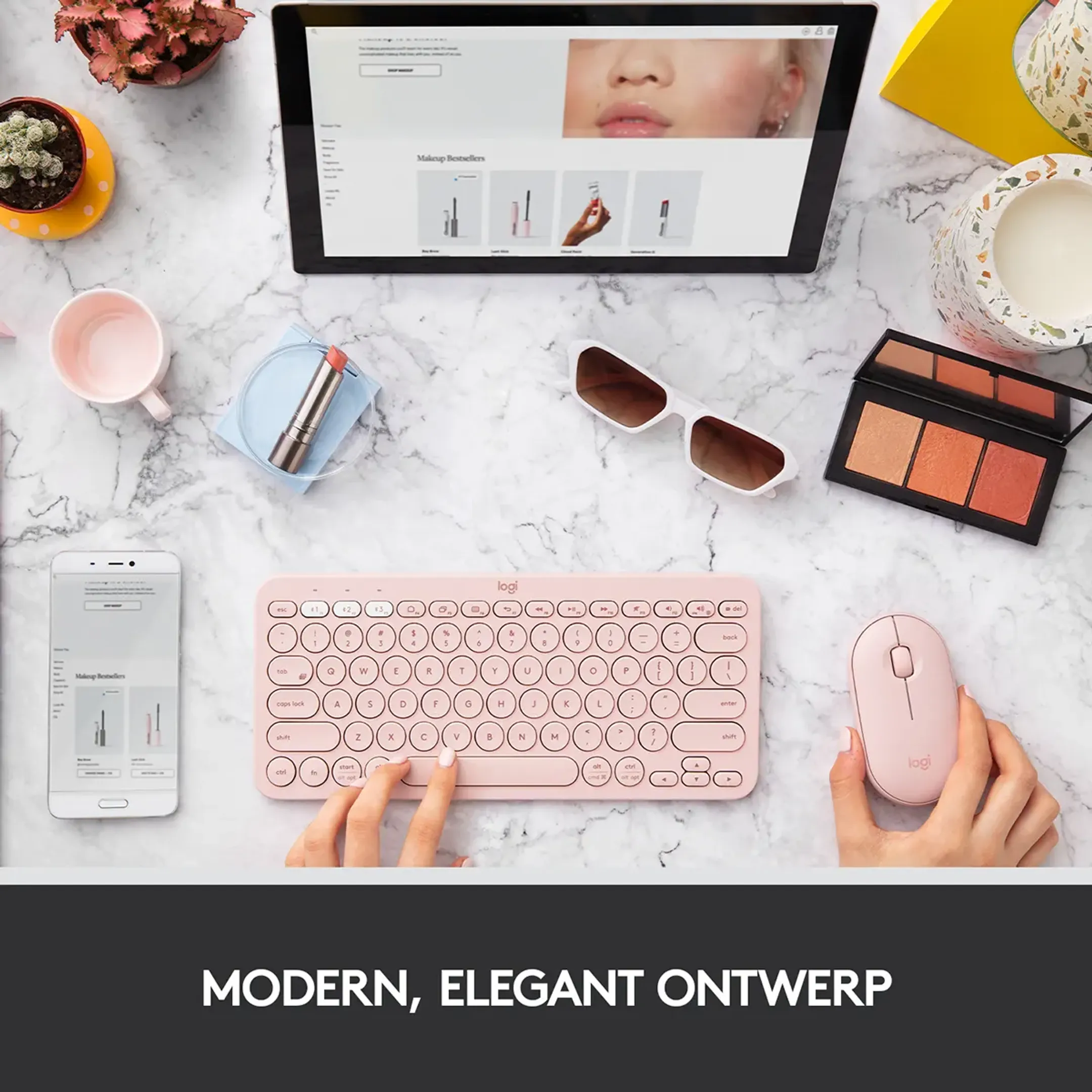 Logitech Pebble M350 - Roze image