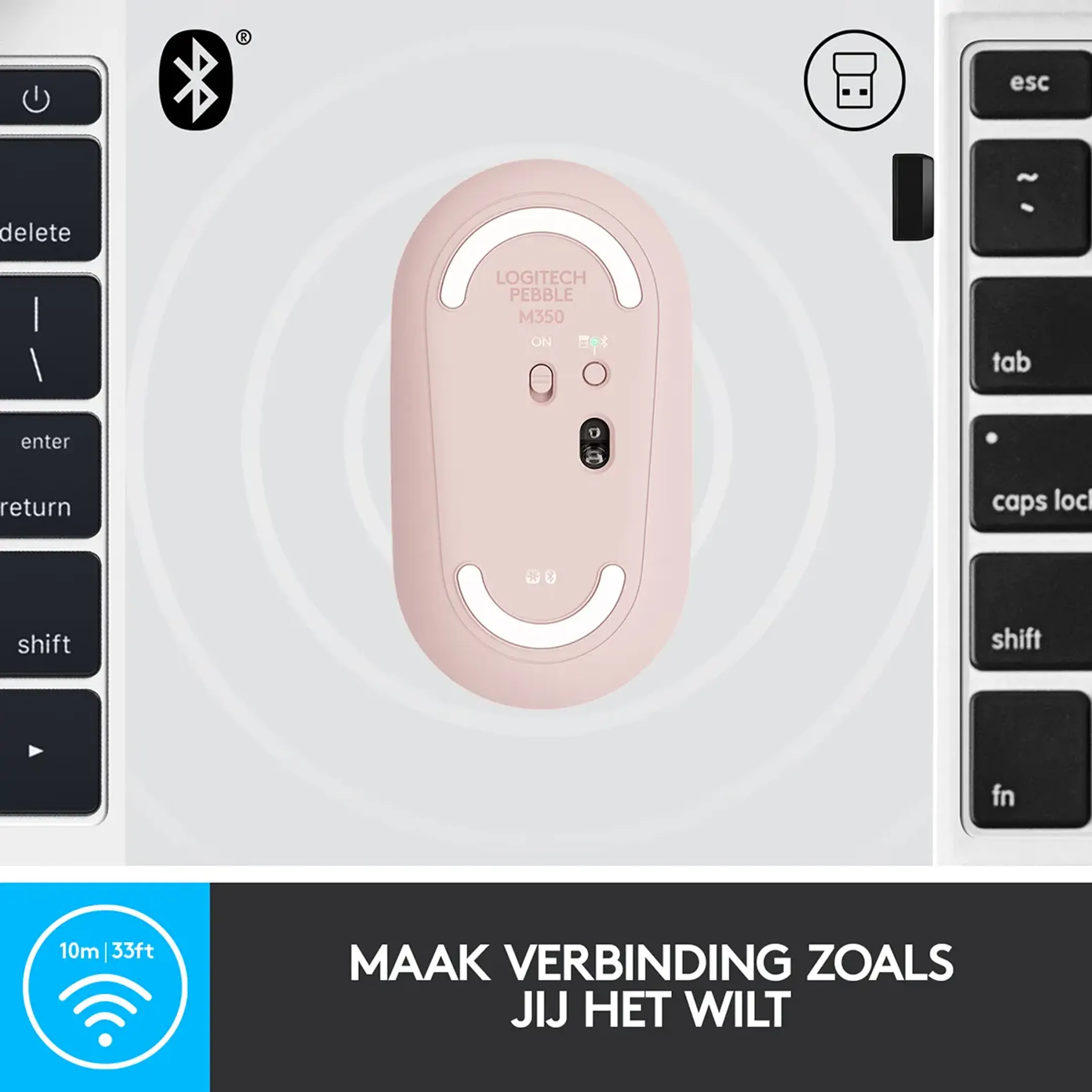 Logitech Pebble M350 - Roze image