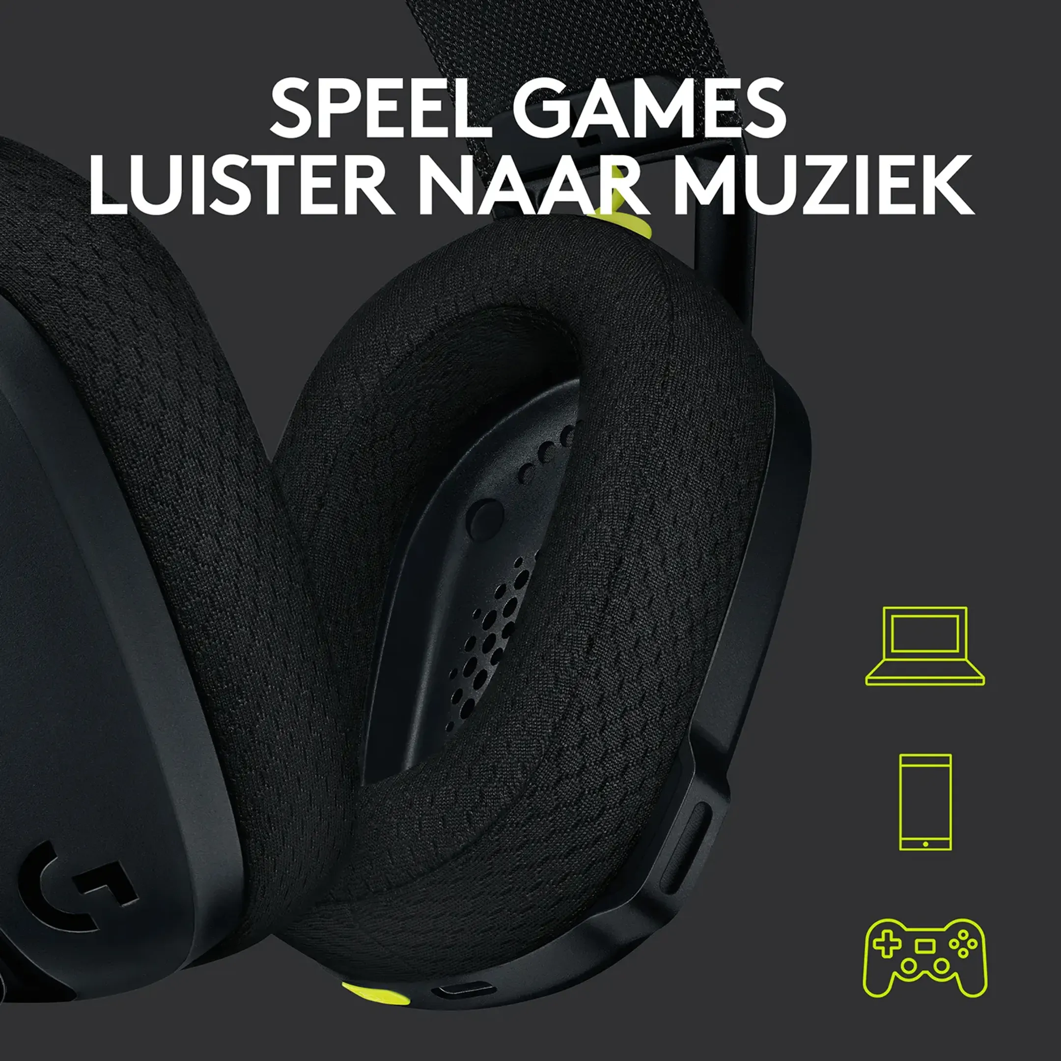 Logitech G G435 Lightspeed Gamingheadset - Zwart image