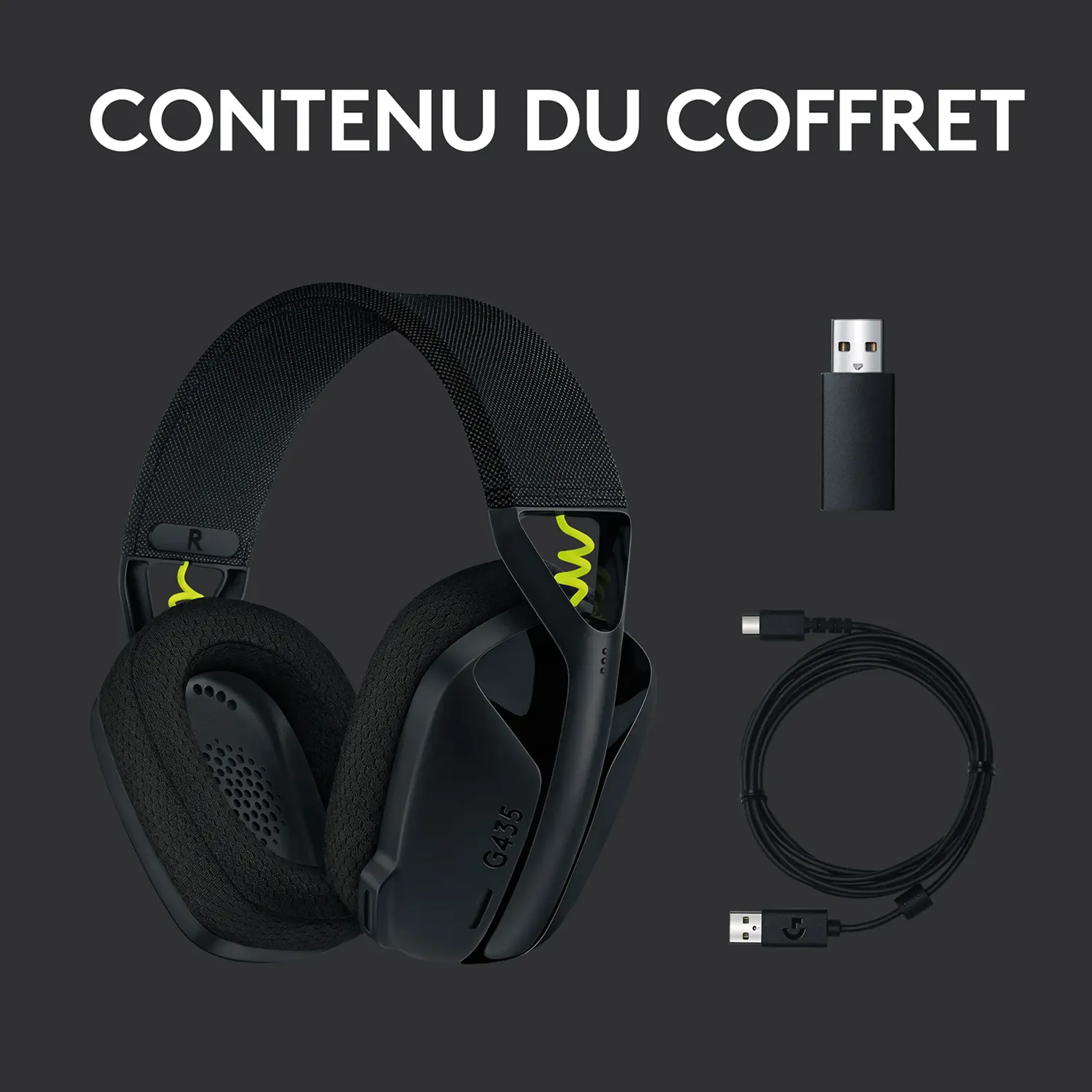 Logitech G G435 Casque gaming sans fil lightspeed - Noir image