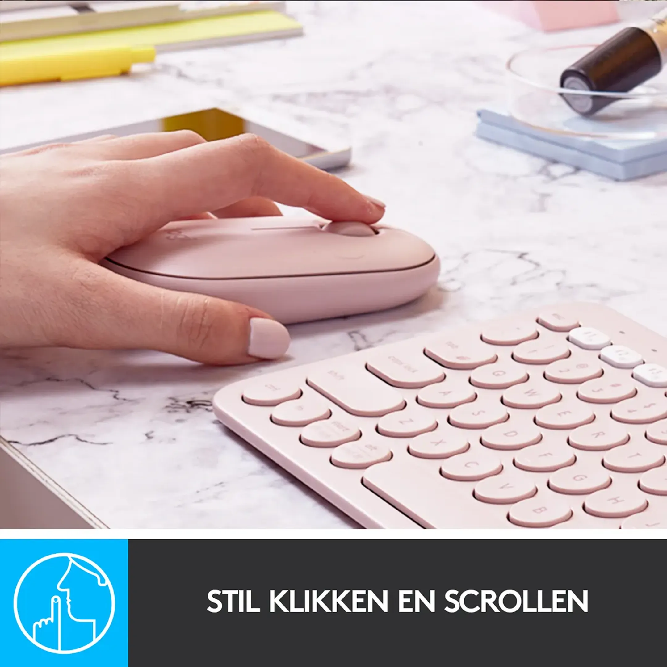 Logitech Pebble M350 - Roze image