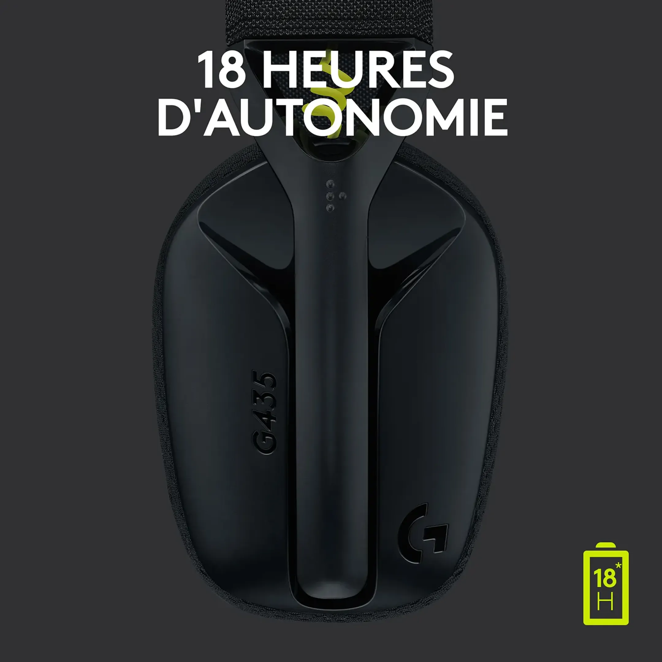 Logitech G G435 Casque gaming sans fil lightspeed - Noir image