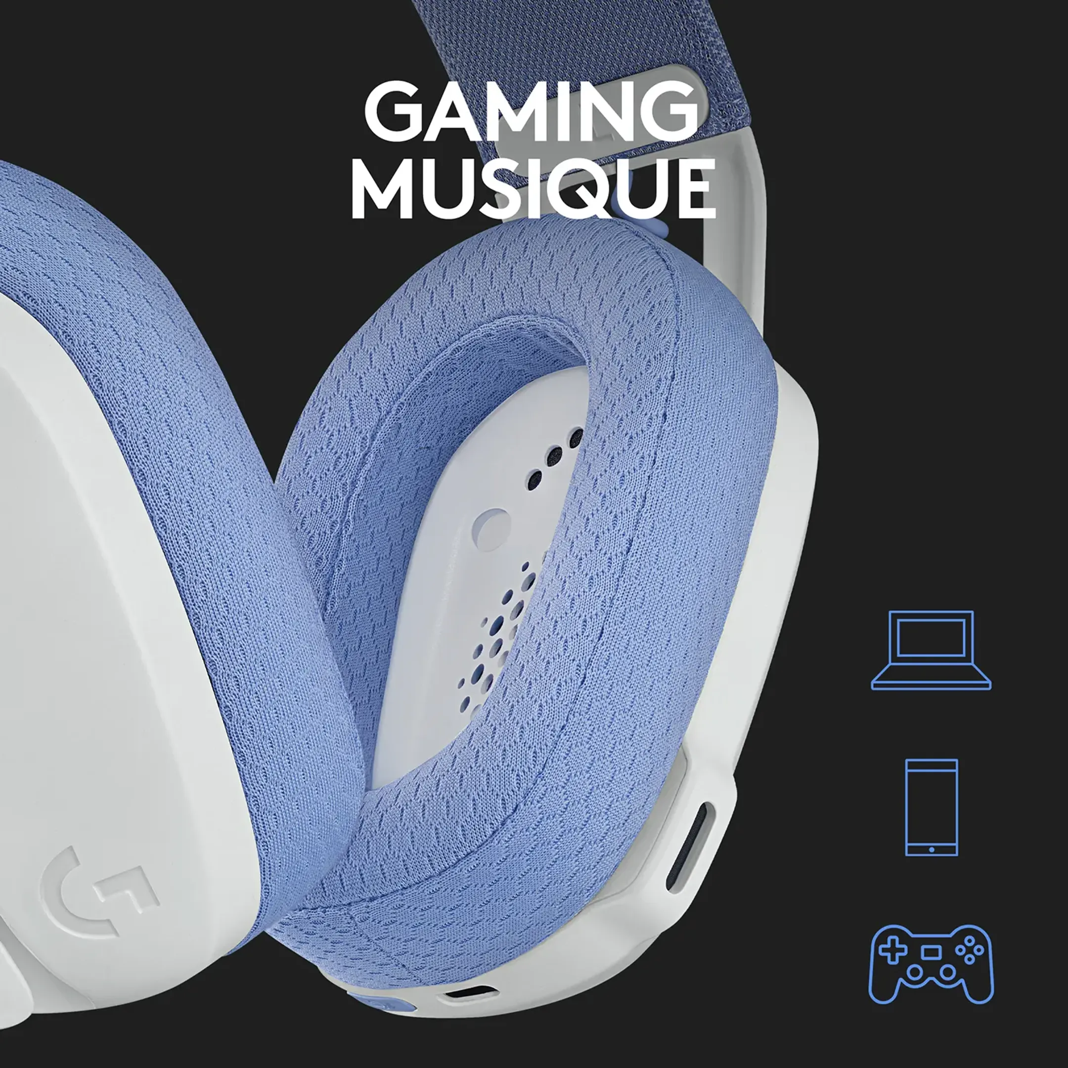 Logitech G G435 Casque gaming sans fil lightspeed - Blanc image