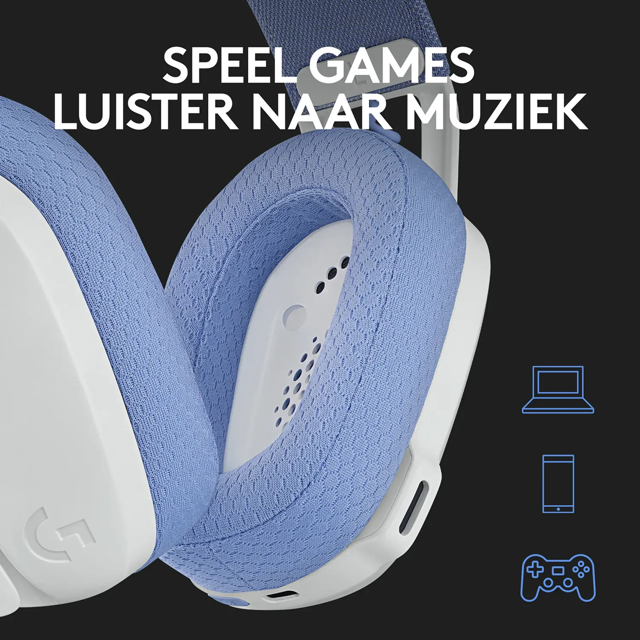 Logitech G G435 Lightspeed Gamingheadset - Wit image