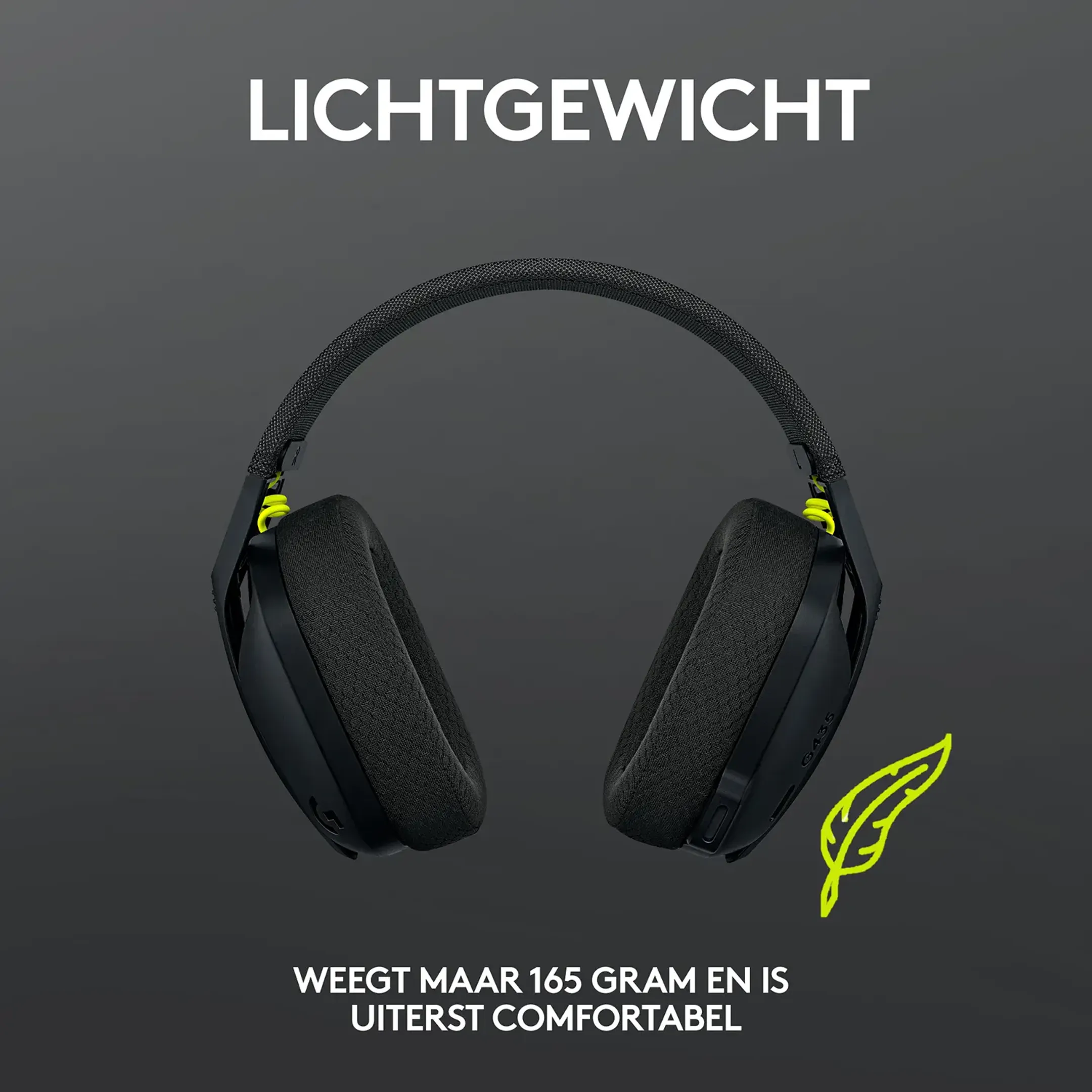 Logitech G G435 Lightspeed Gamingheadset - Zwart image