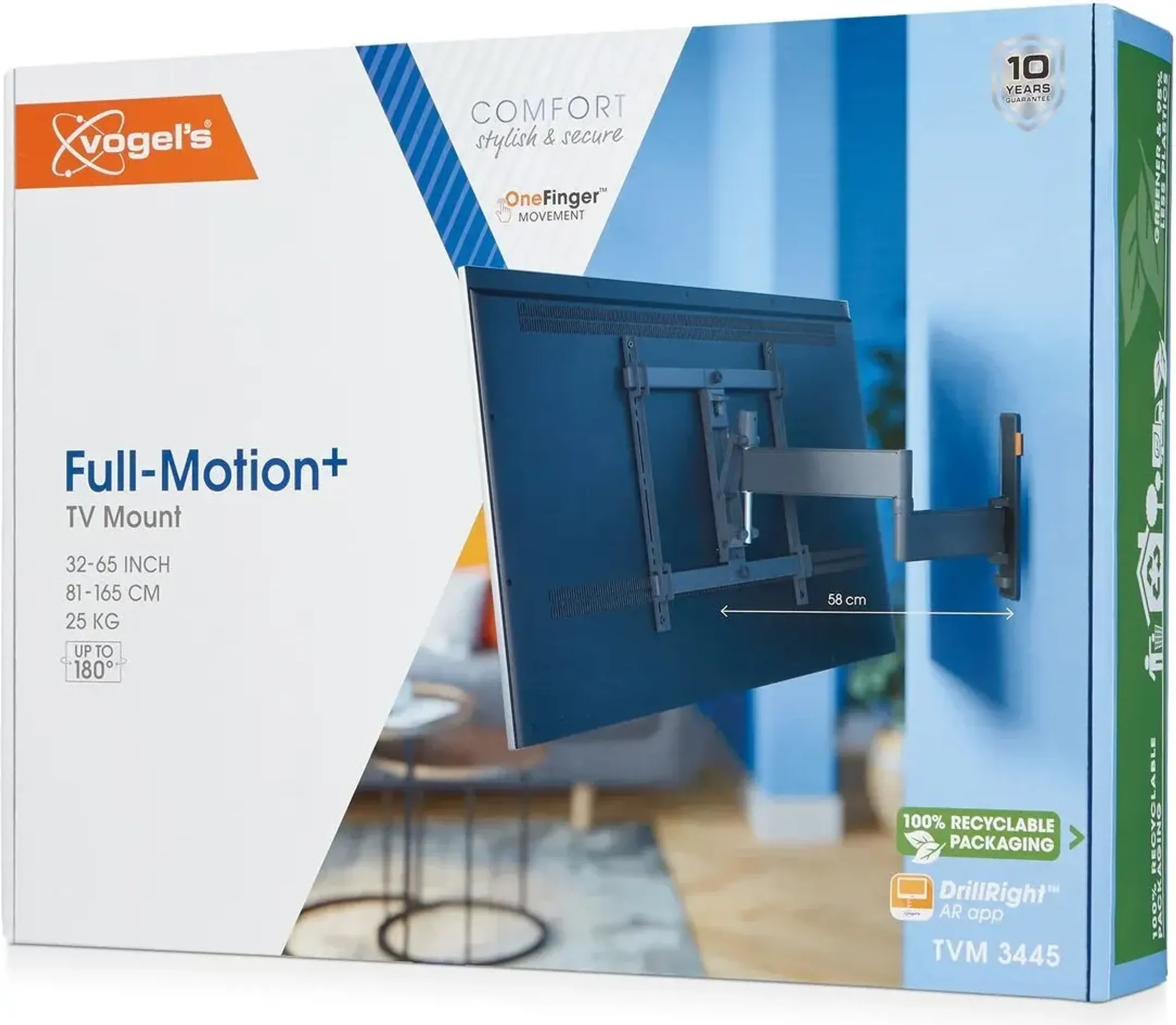 Vogels Draaibare beugel voor TV t/m 65" - TVM 3445 image
