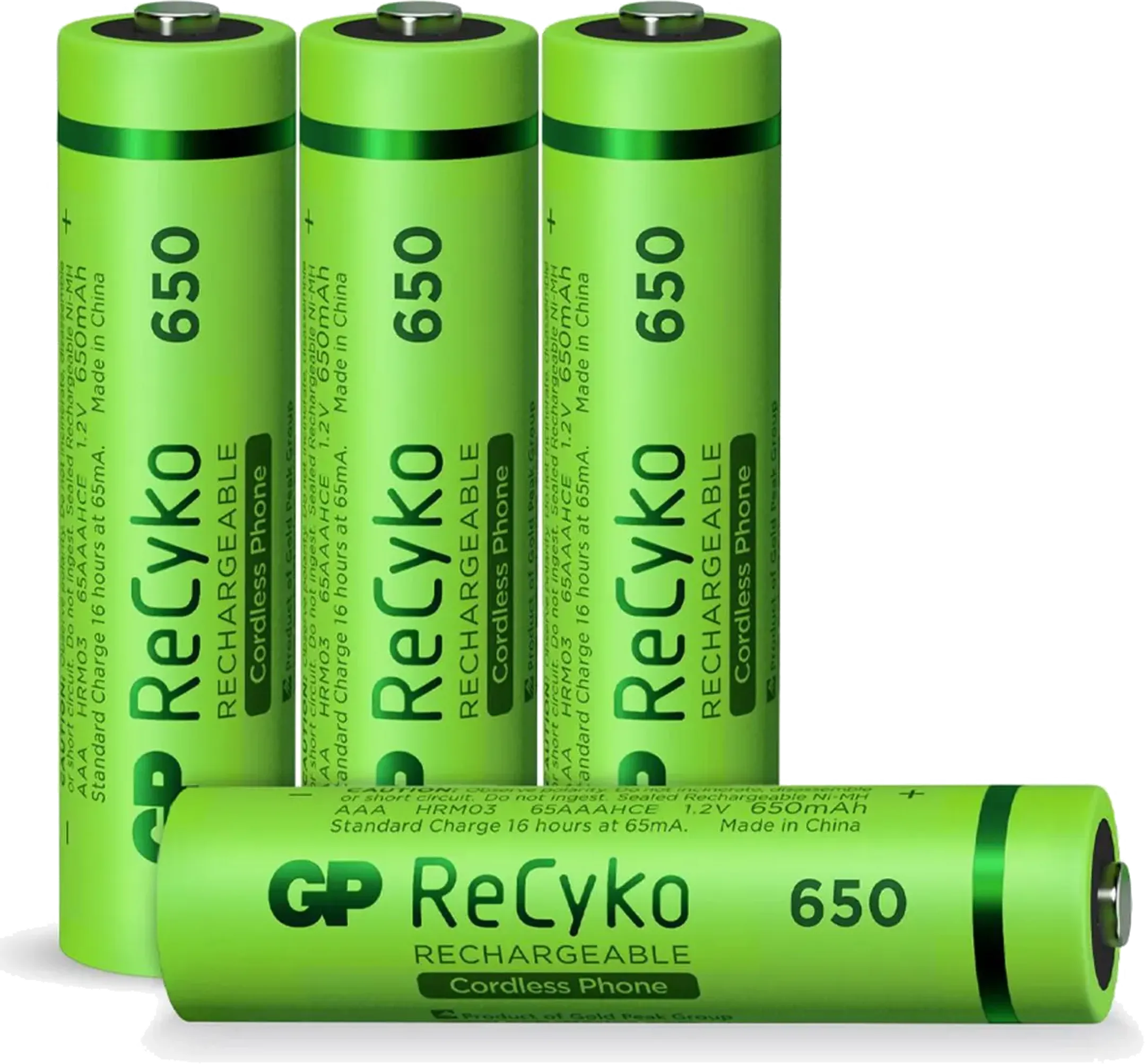 Piles rechargeable AAA NiMH 650 mAh ReCyko - 4 pièces