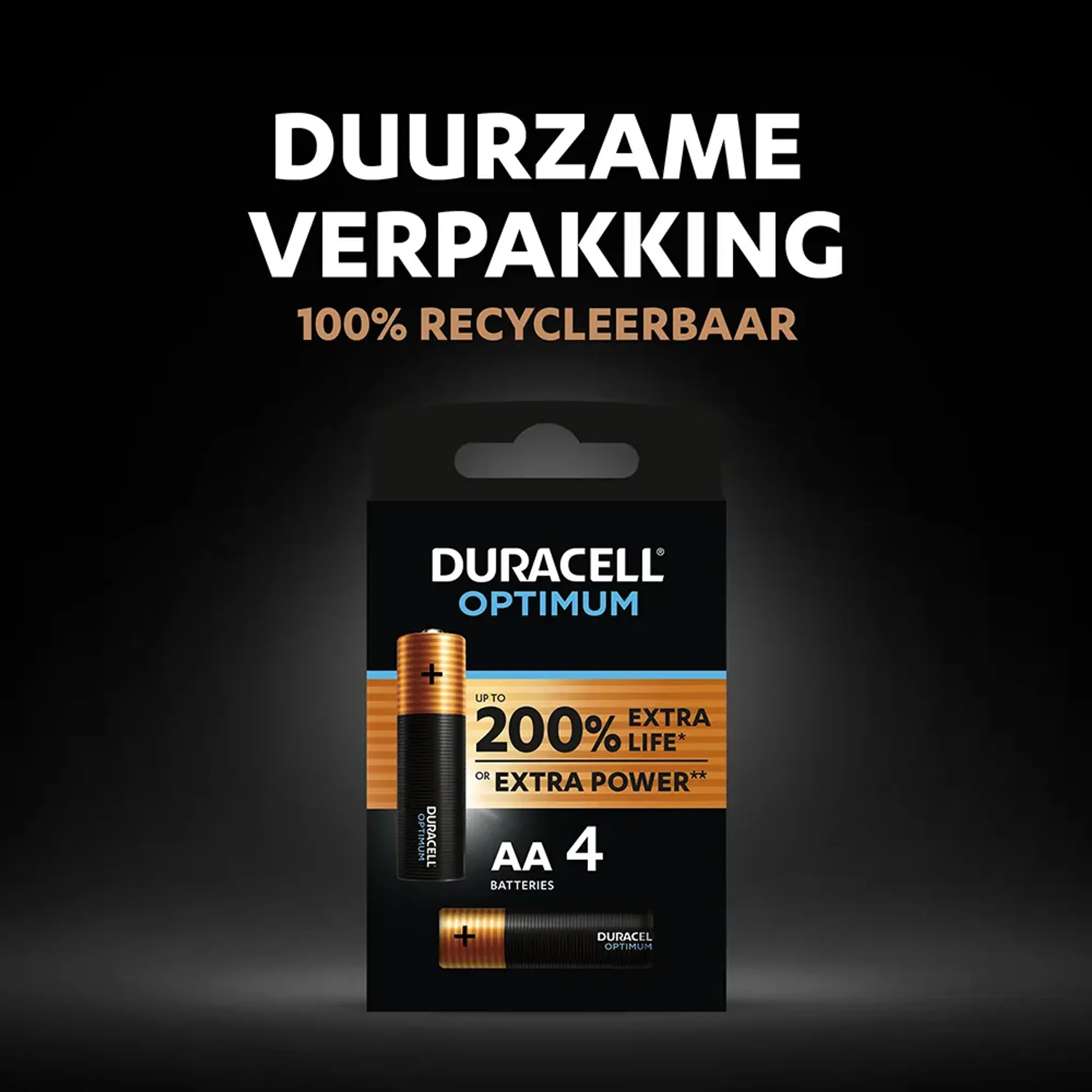 Duracell Optimum AAA-batterijen - 4 stuks image