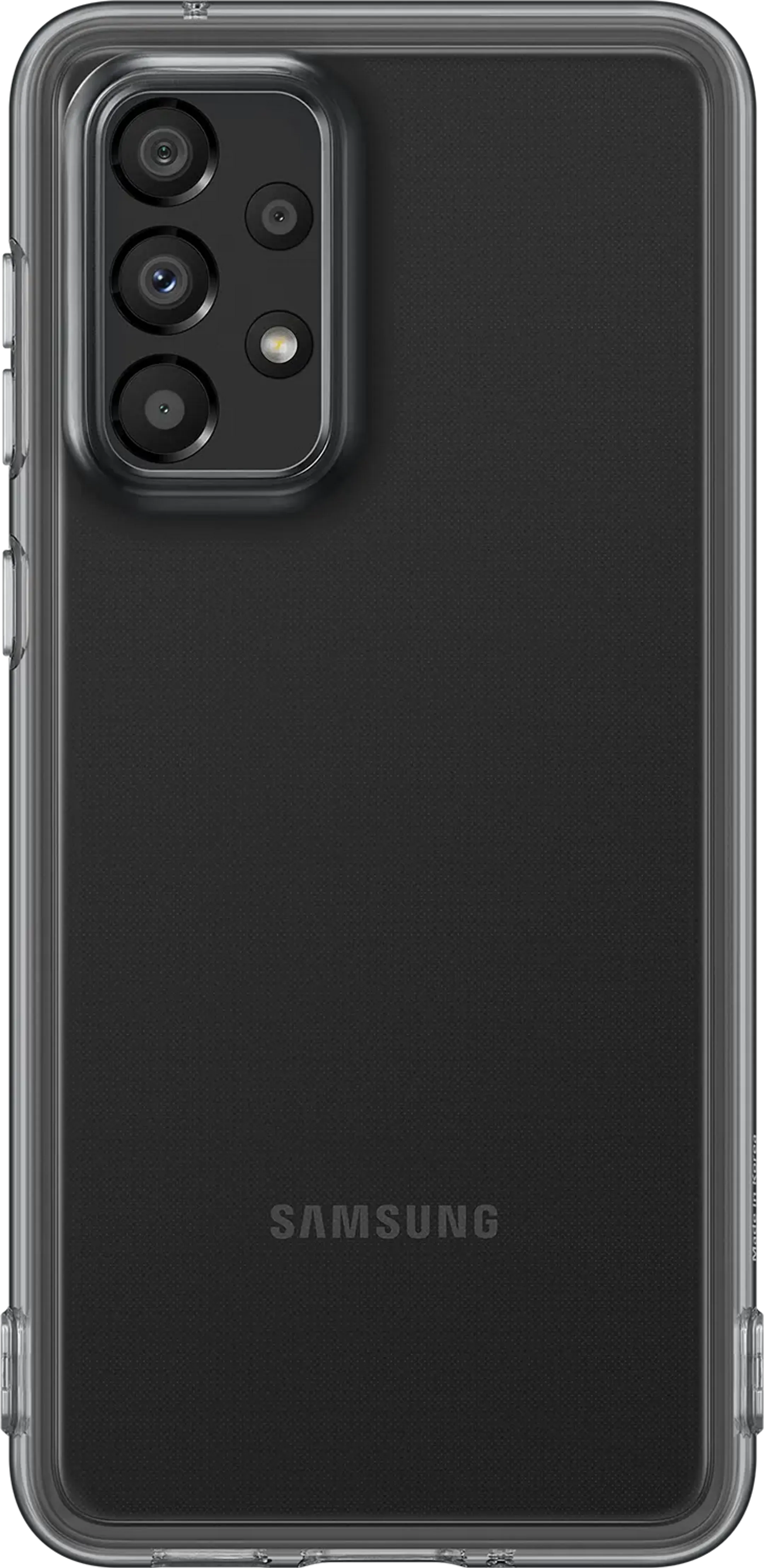 Soft Clear backcover voor Galaxy A33 - Zwart