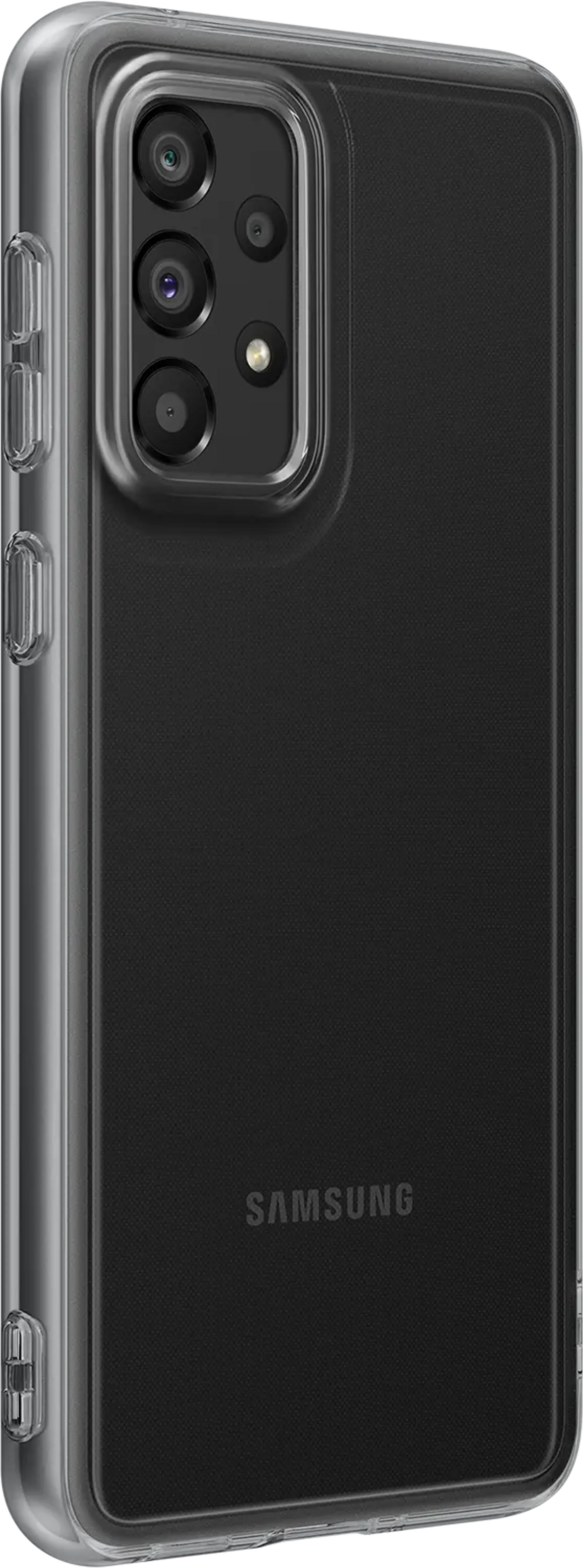 Soft Clear backcover voor Galaxy A33 - Zwart