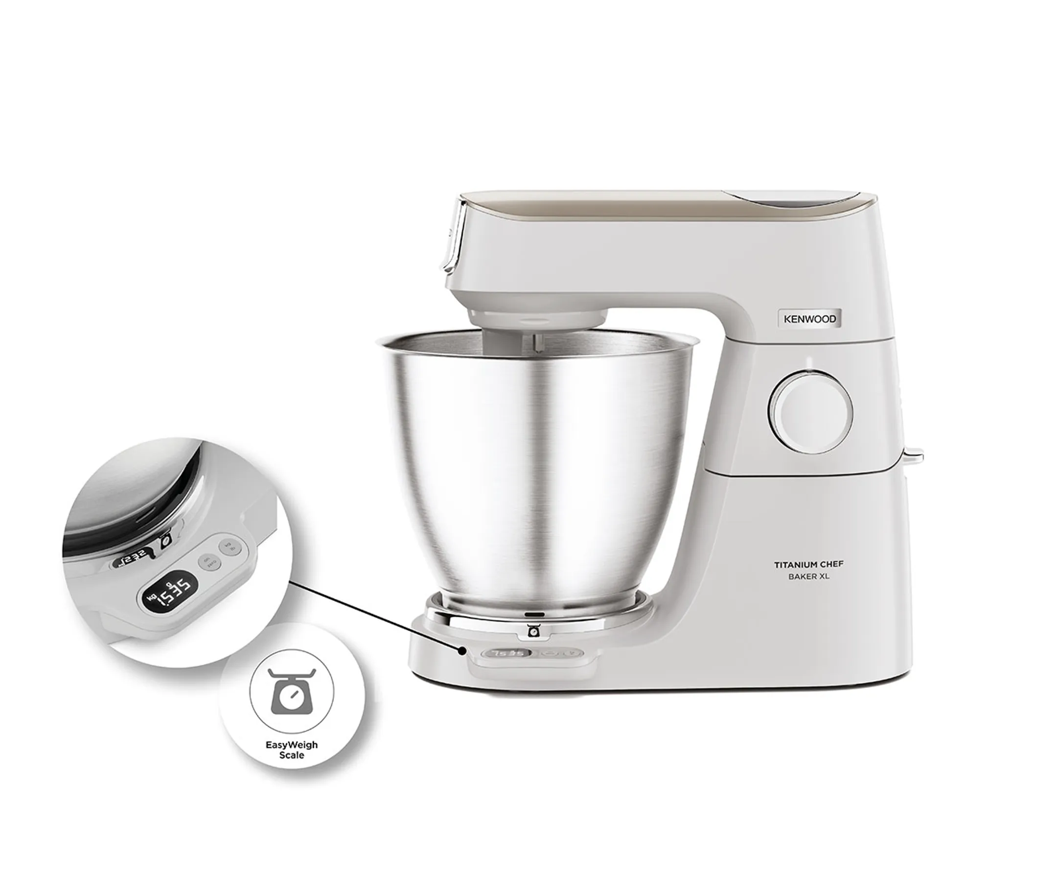 Kenwood Keukenrobot Titanium Chef Baker XL met geïntegreerde weegschaal KVL65.001WH image