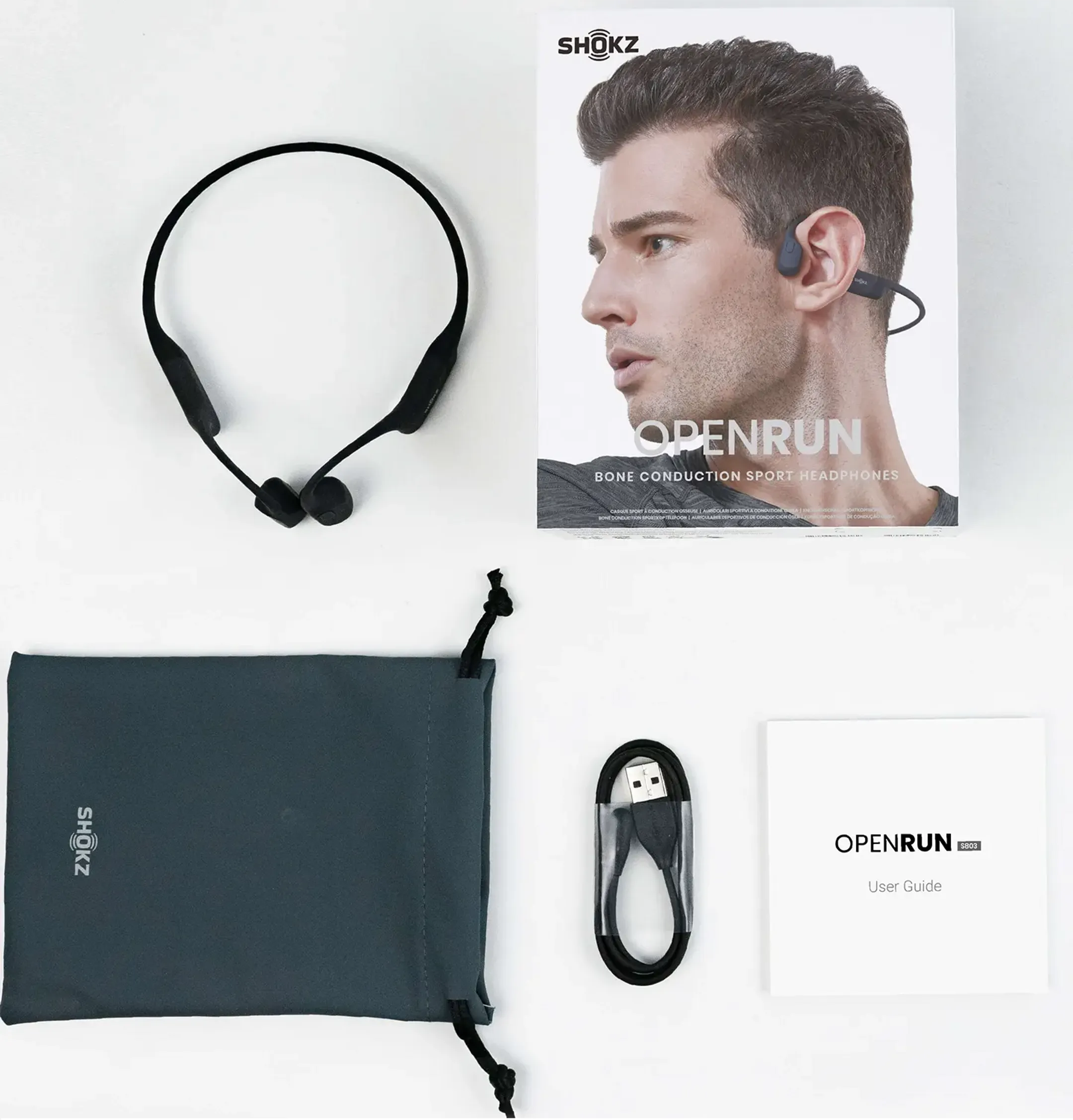 Shokz Draadloze Oortjes S803BK - Zwart image