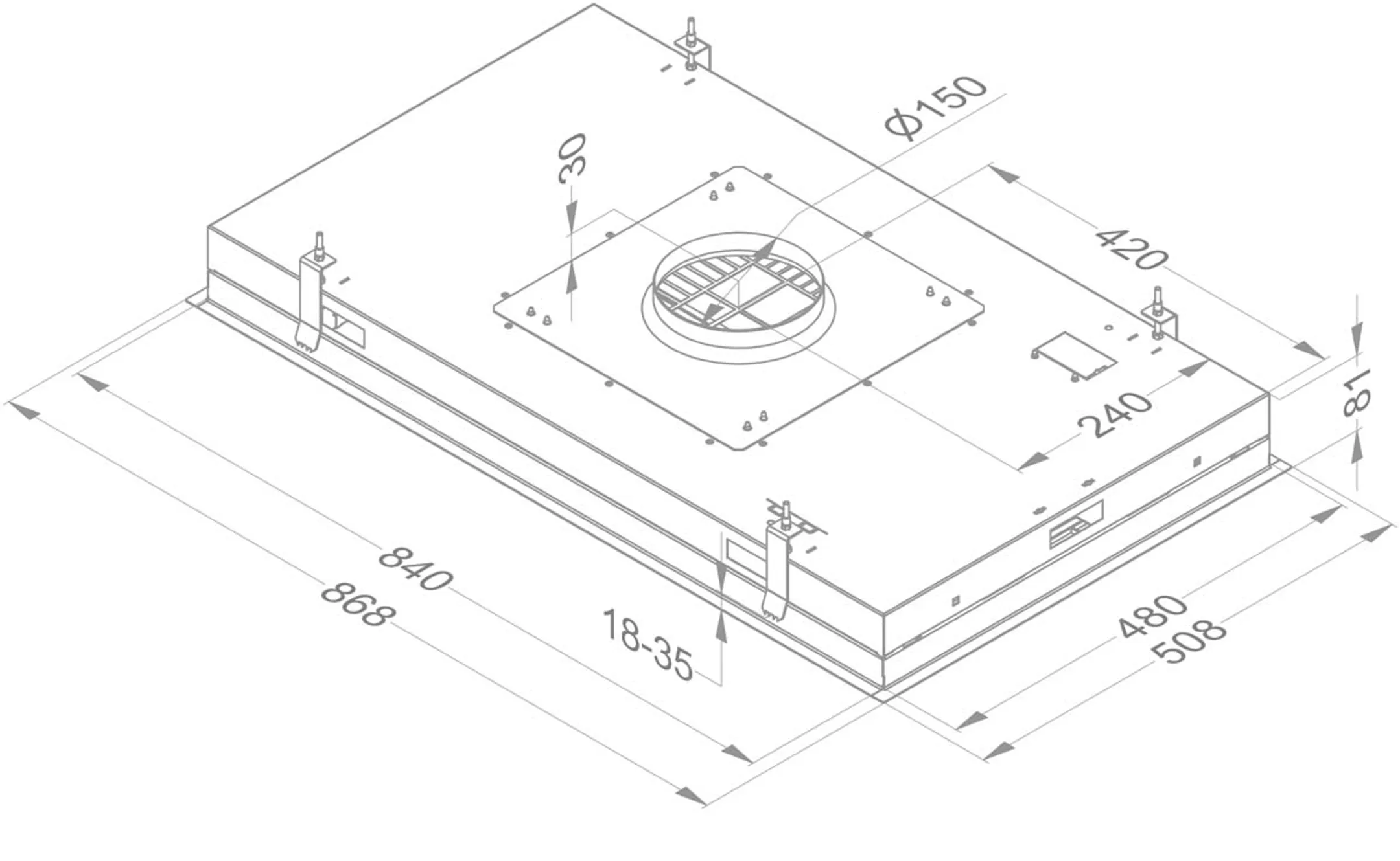 Novy Plafonddampkap 6839 (zonder motor) image