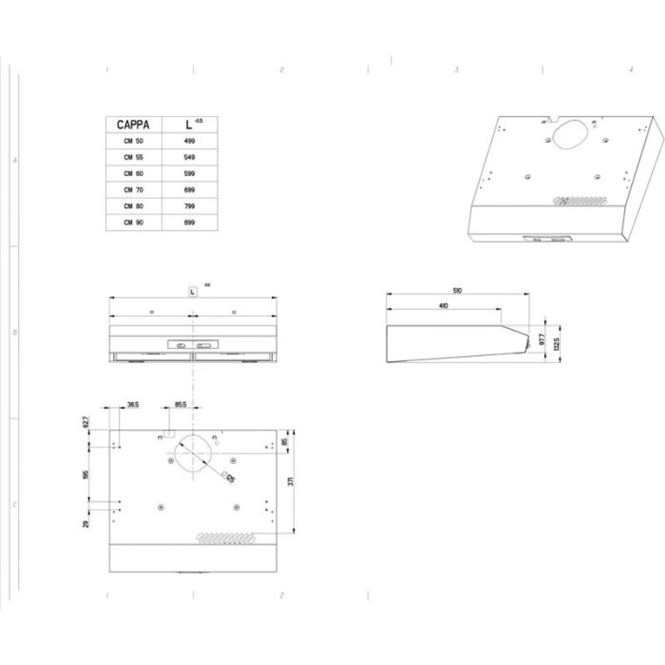 Beko Hotte sous-encastrable HNS91210X image