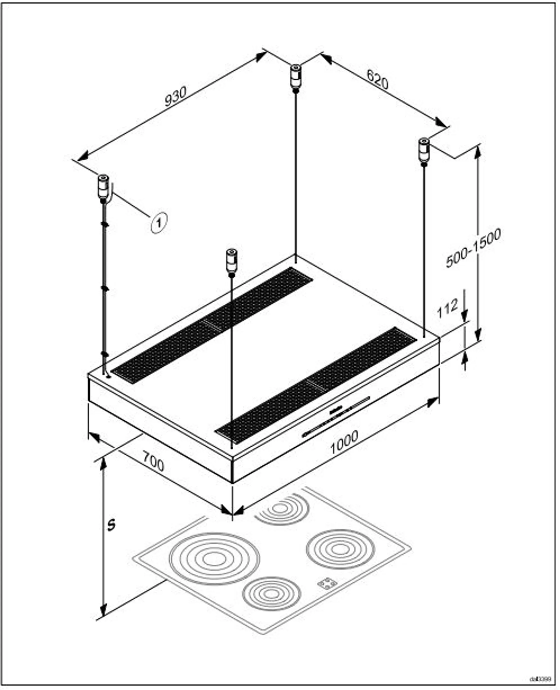Miele Hotte ilot DA 6708 D image