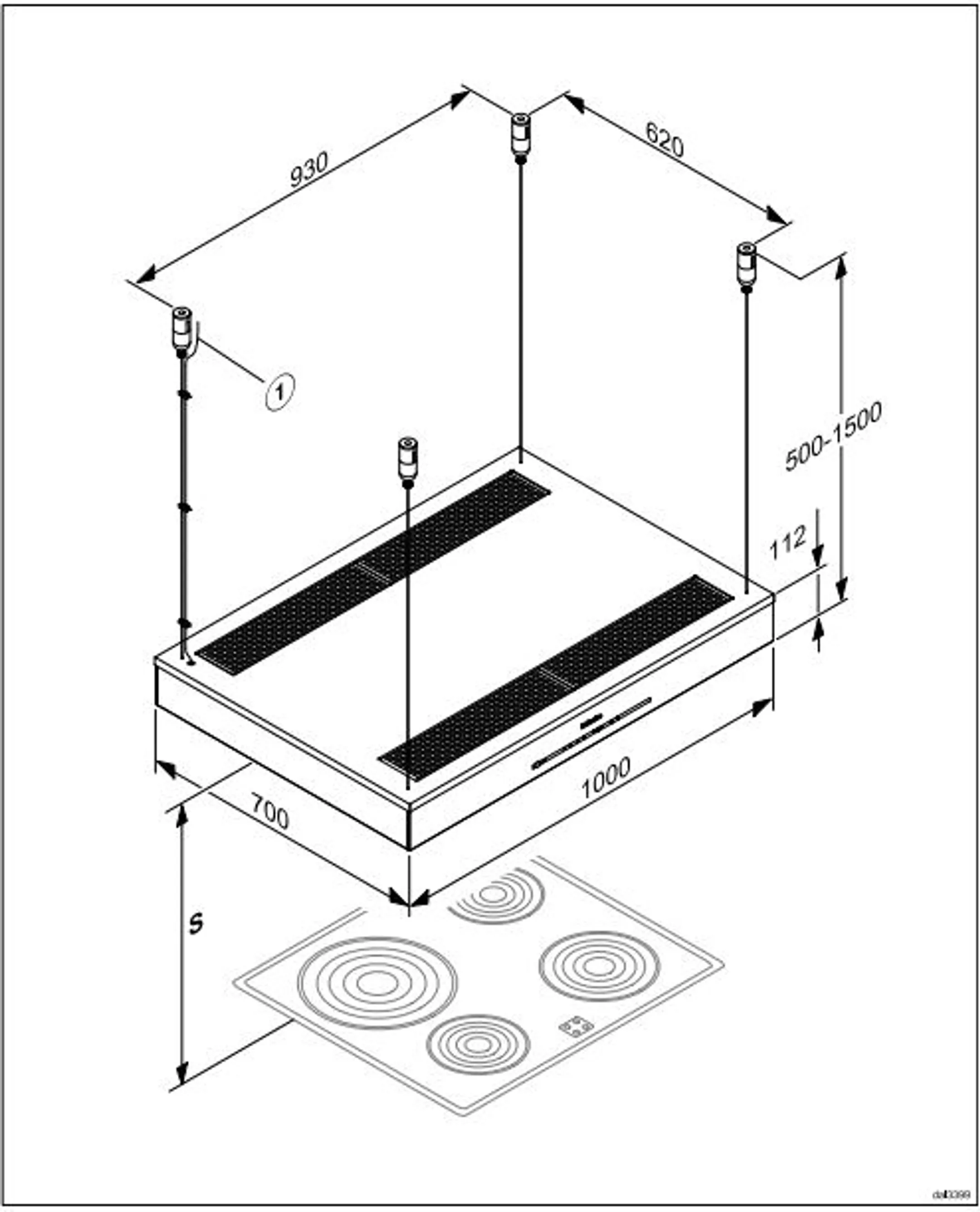 Miele Hotte ilot DA 6708 D image