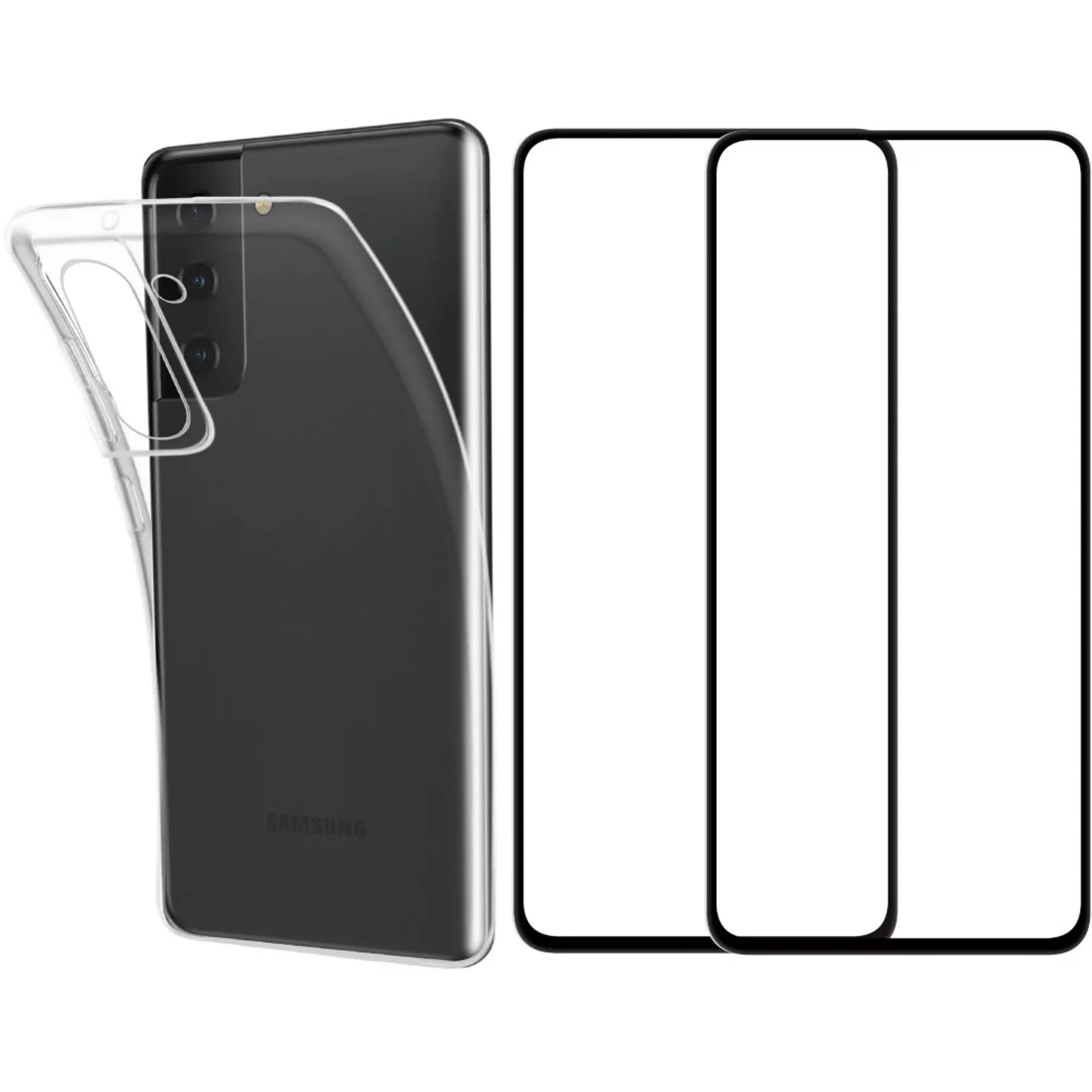 Coque pour Galaxy S21 FE + 2 protège-écrans