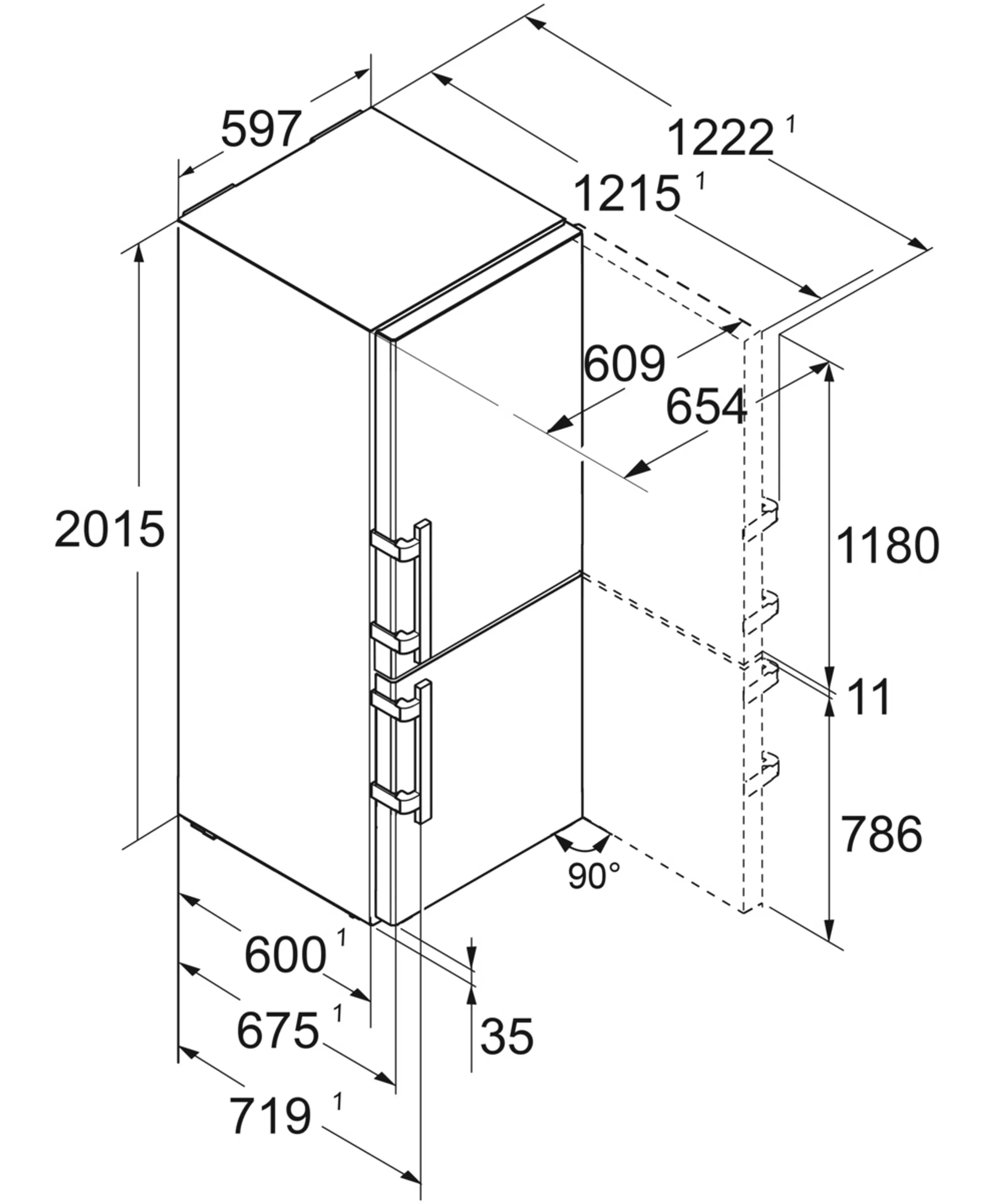 Liebherr Combi frigo congélateur CNsdb 5753 Prime image