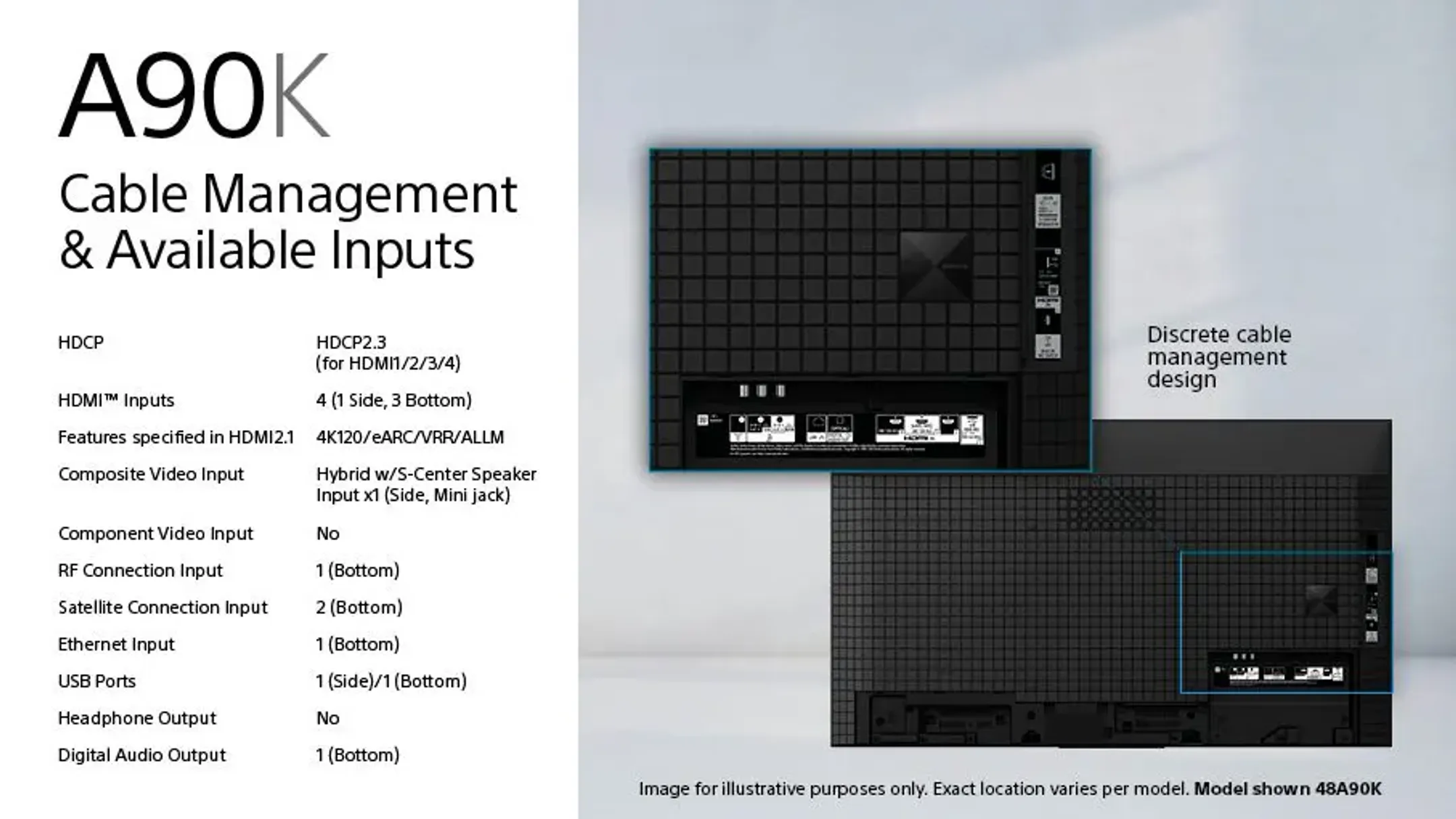 Sony TV 4K OLED XR48A90KAEP (2022) - 48 pouces image