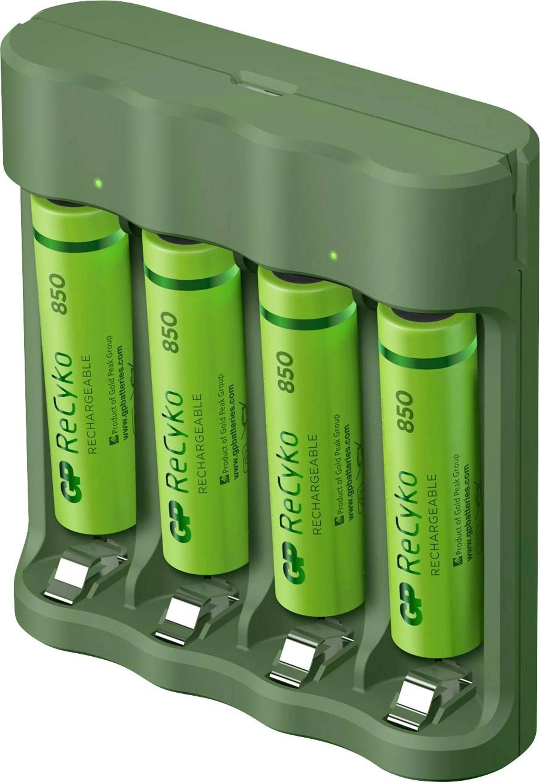 Chargeur USB + piles 4x AAA ReCyko