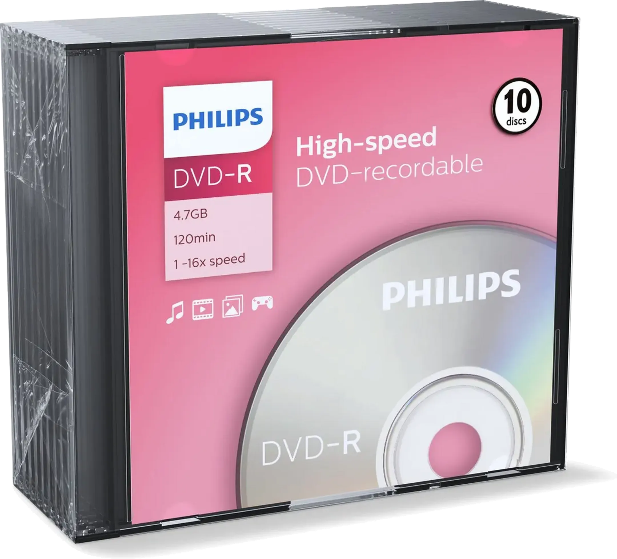 DVD-R - 4,7 GB - 120 min. - 10 pièces